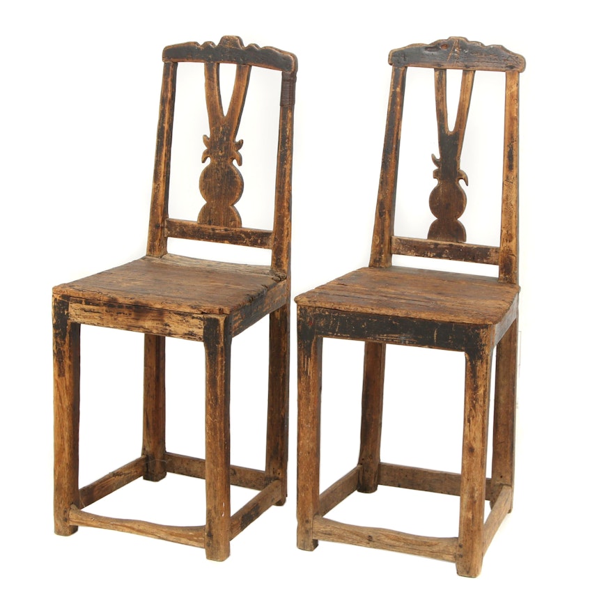 Pair of Danish Barock Chairs, Circa 1680