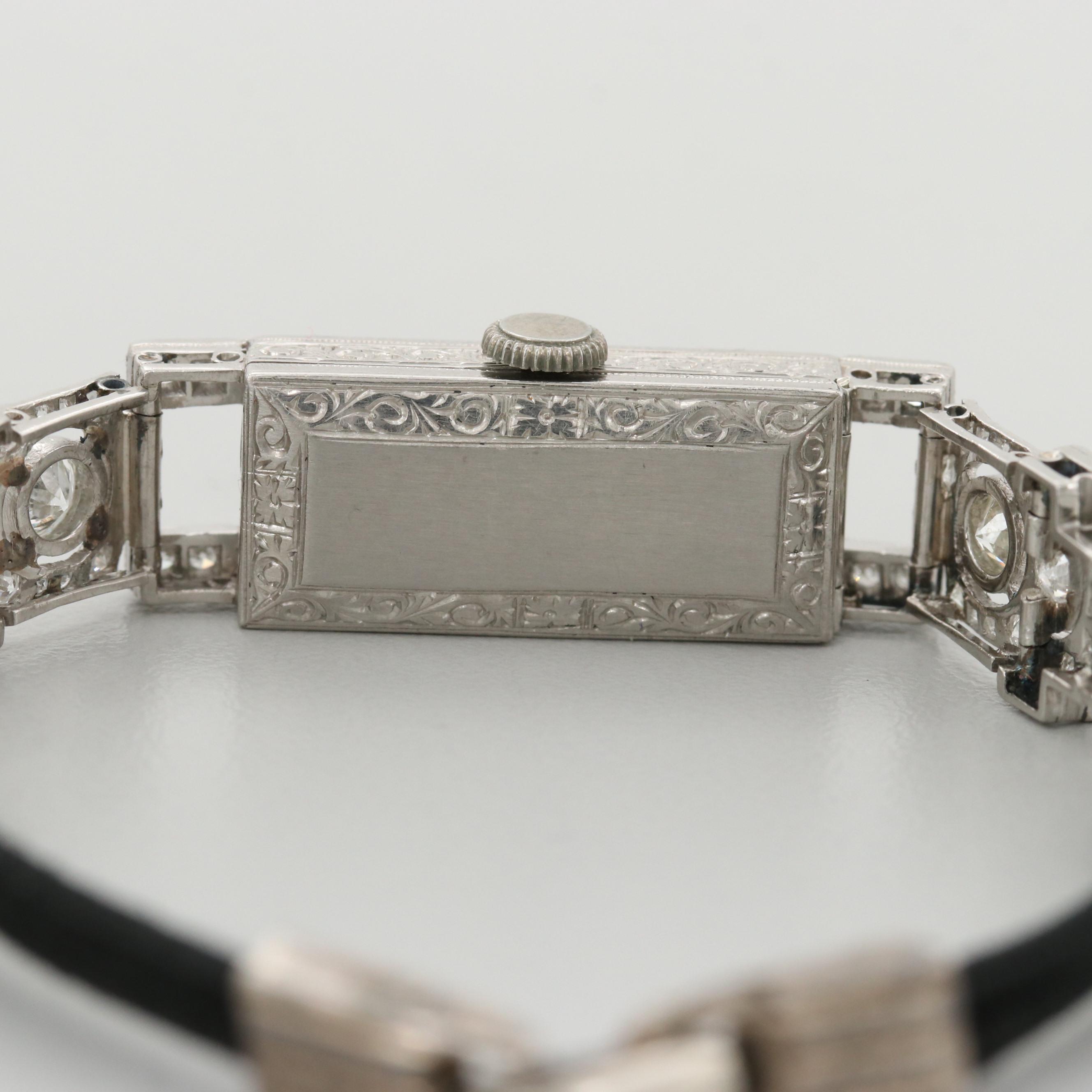 Vintage Ruth Platinum and 2.39 CTW Diamond Watch