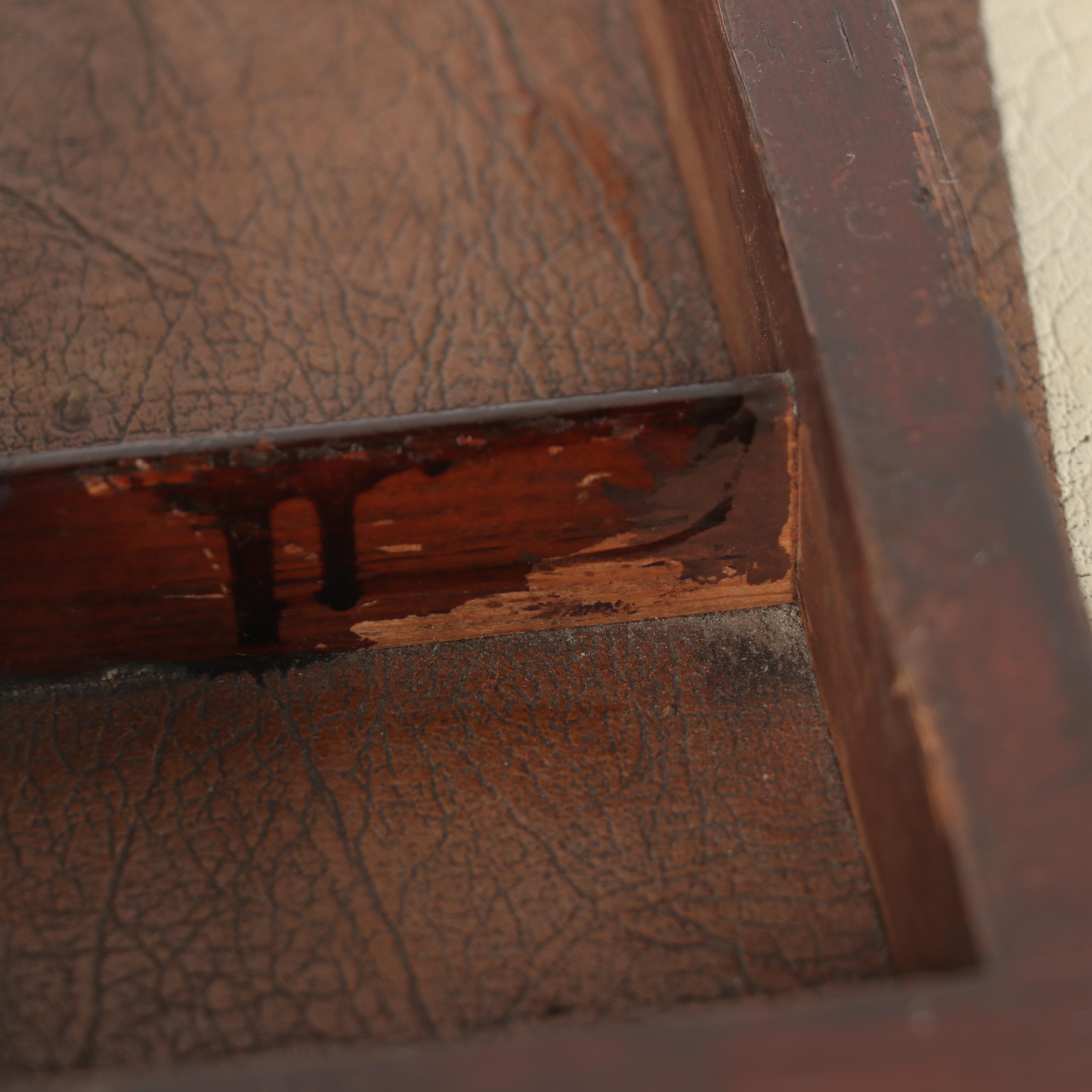 Wooden Backgammon Game Table with Game Pieces, Mid-Century