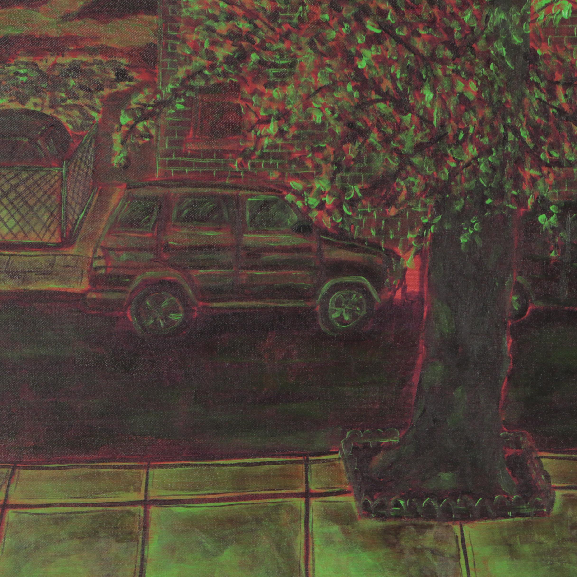 Christian Fattorusso 2009 Oil Painting of City Street