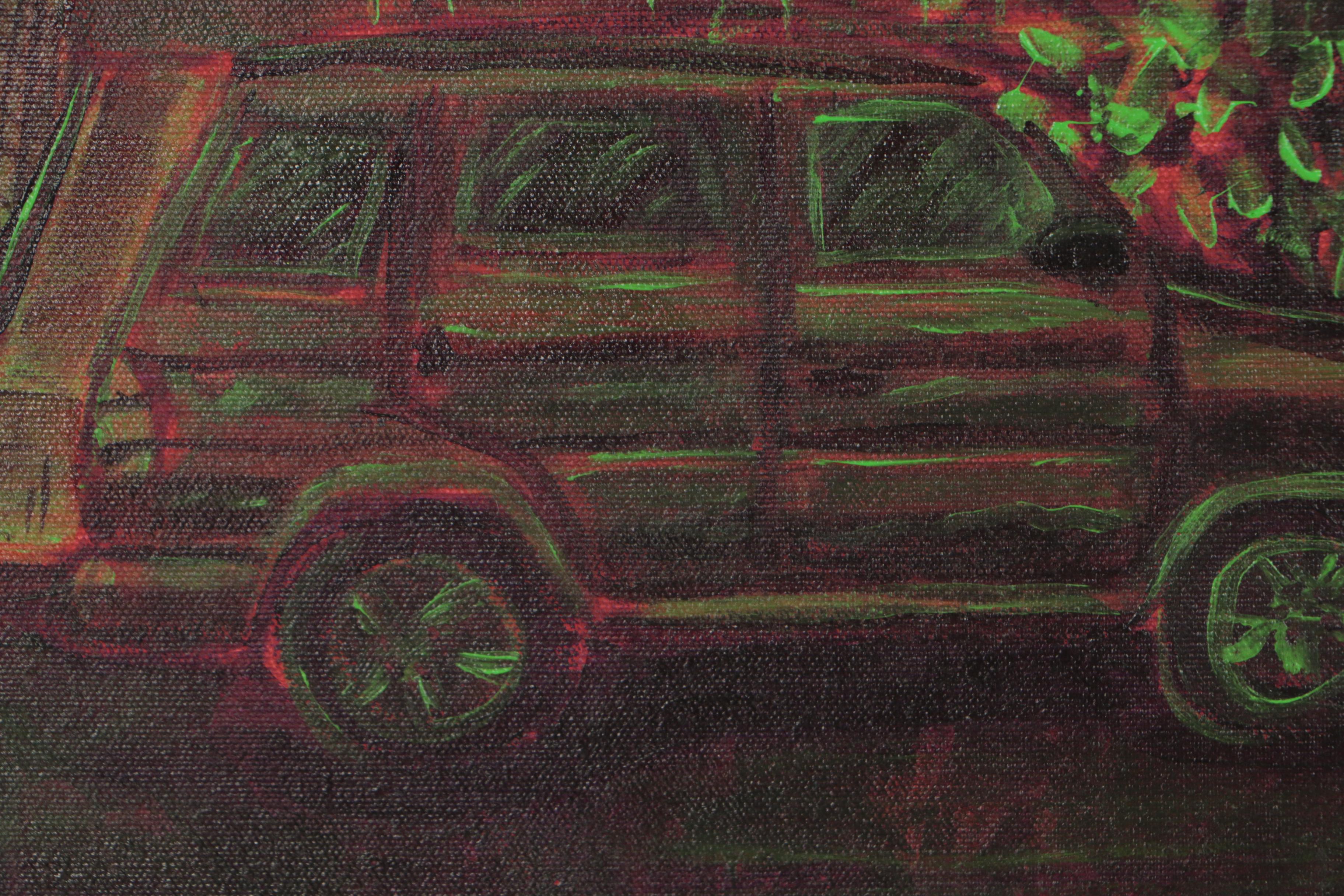 Christian Fattorusso 2009 Oil Painting of City Street