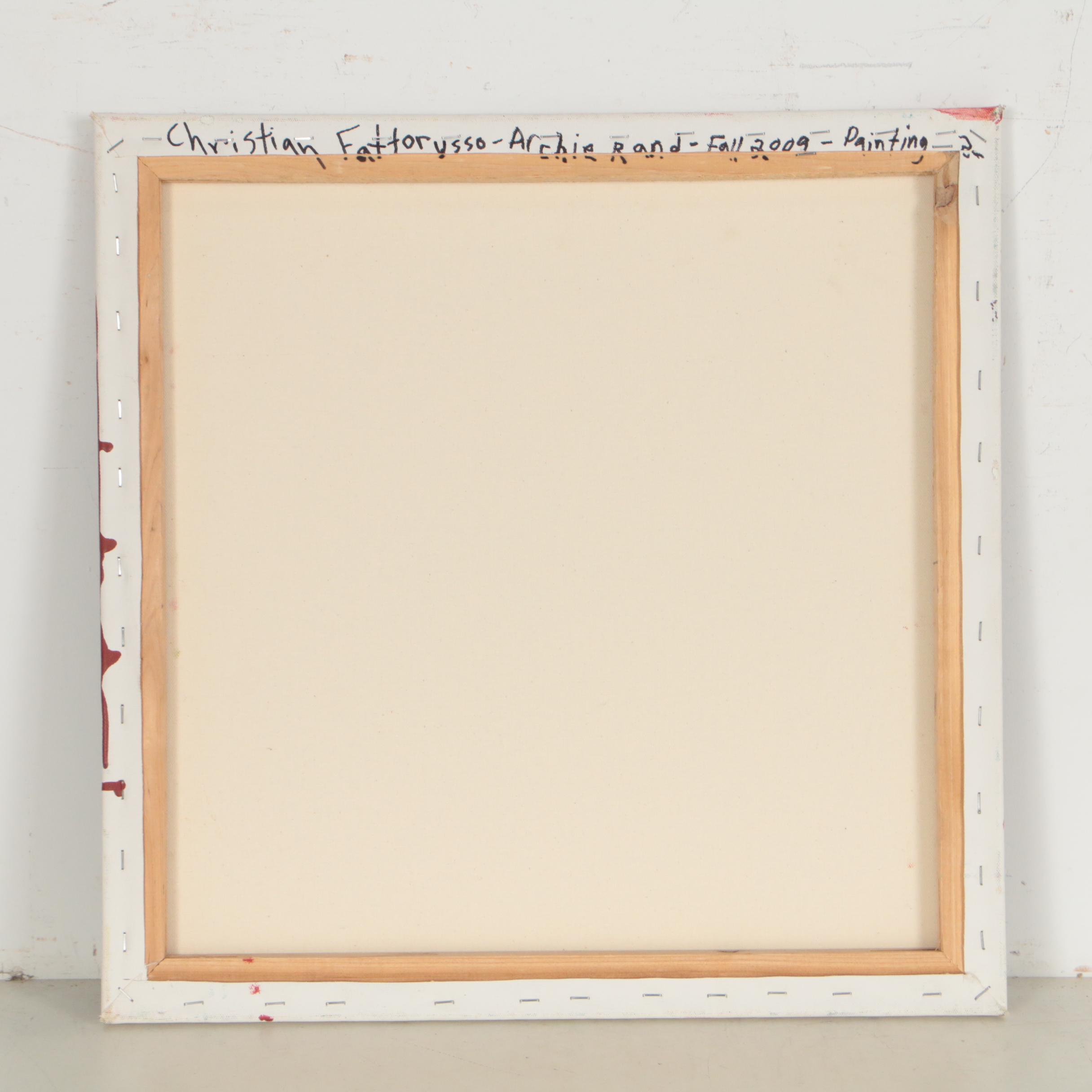 Christian Fattorusso 2009 Oil Painting of City Street