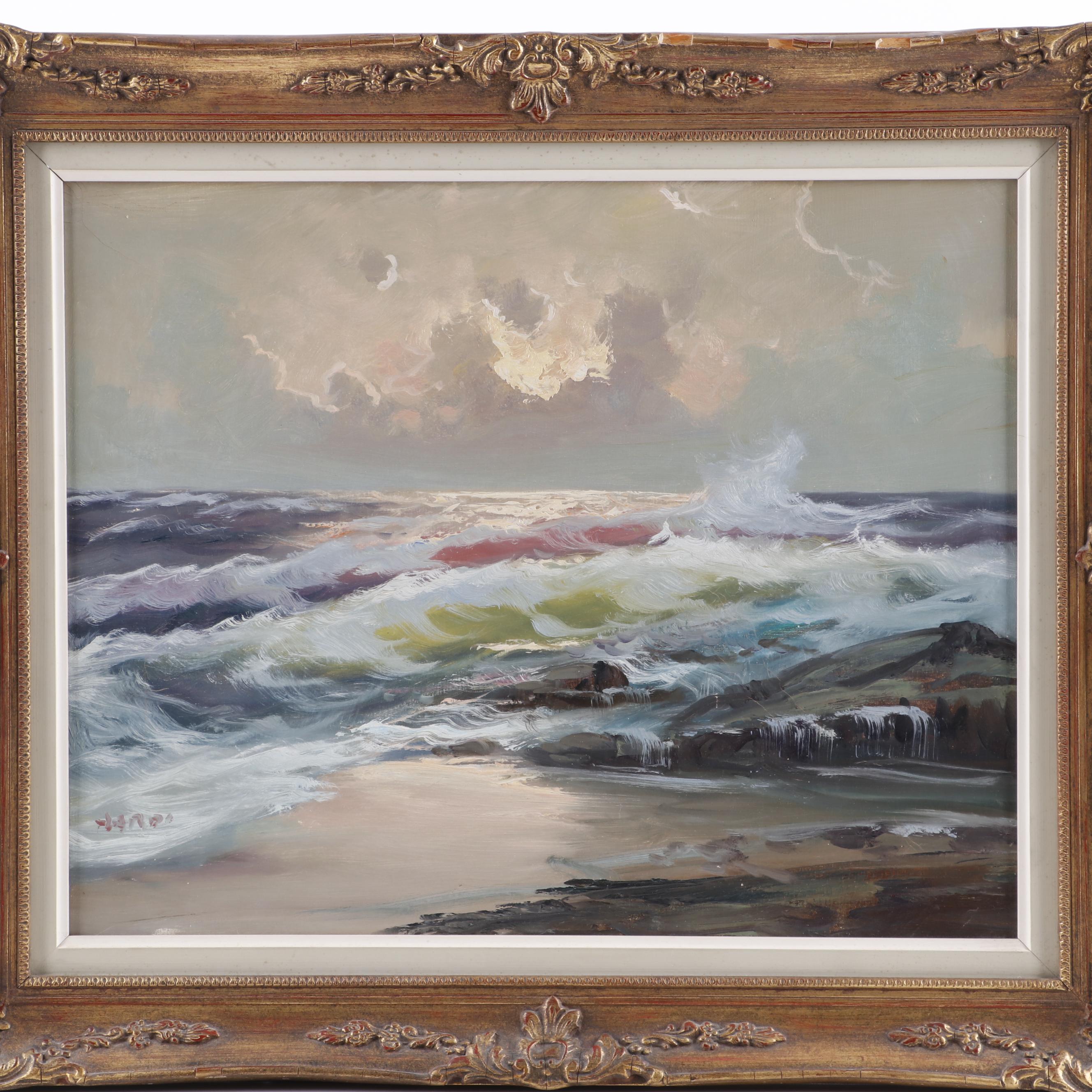 Bardi Seascape Oil Painting