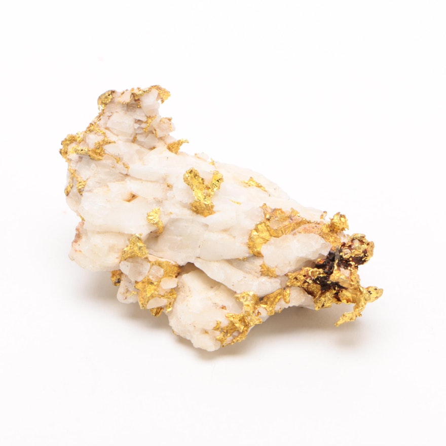 Native Gold in Quartz Specimen