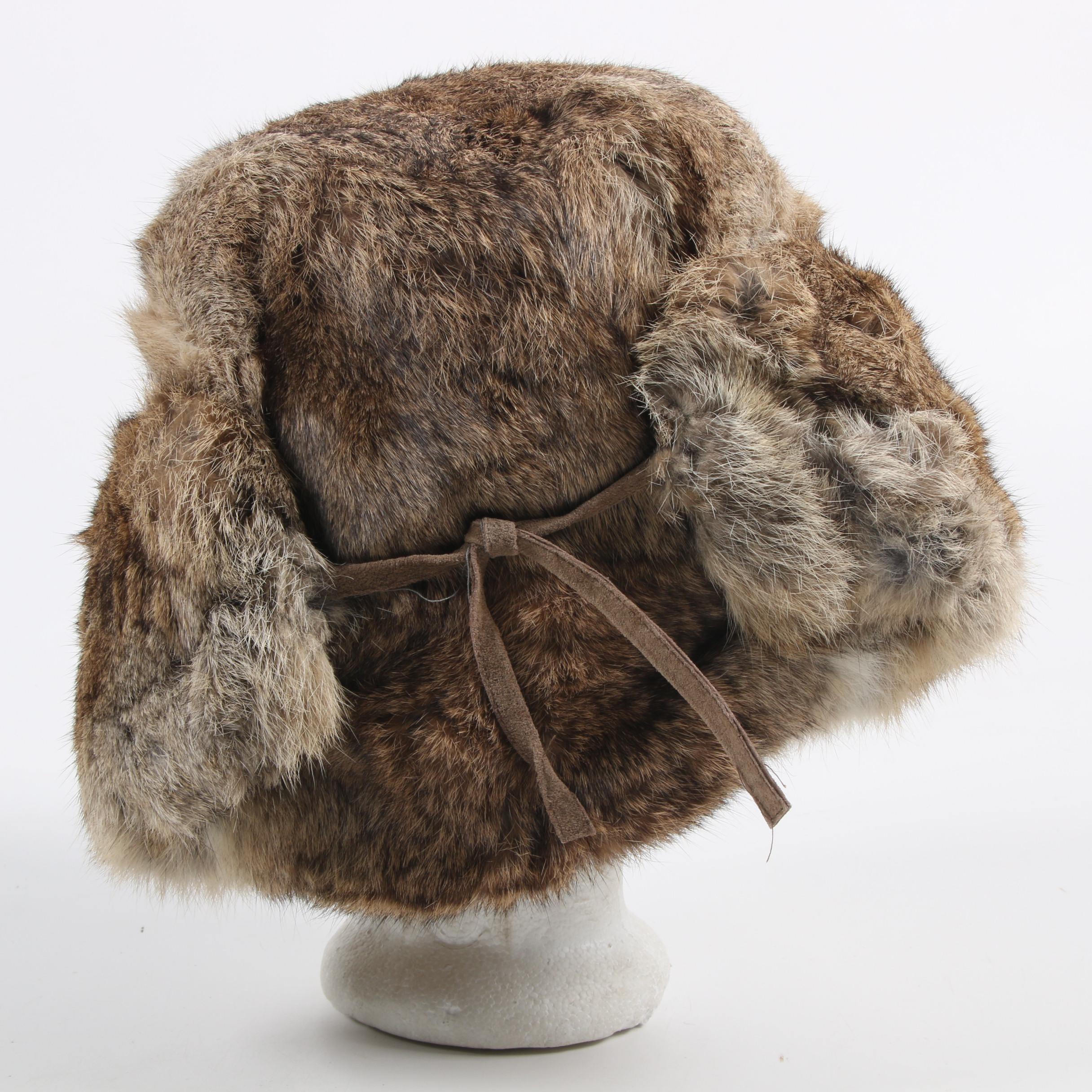 Mad Bomber Rabbit Fur Ushanka Hat