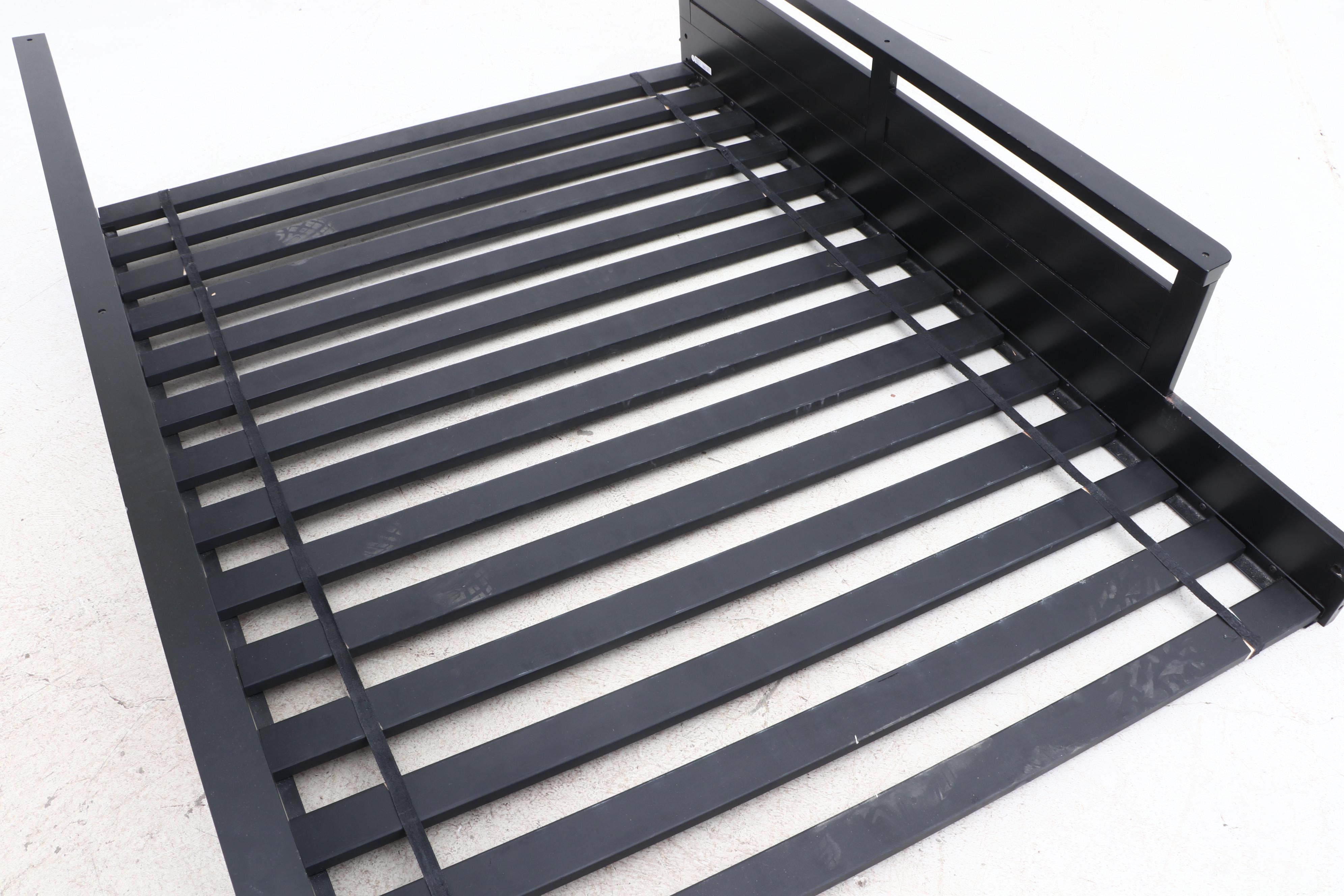 Pottery Barn Teen Full Size "Sleep + Study" Loft Bed and Desk in Black