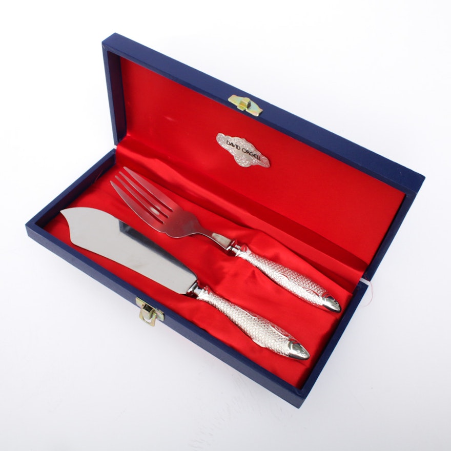 David Orgell Fish Serving Set, Vintage