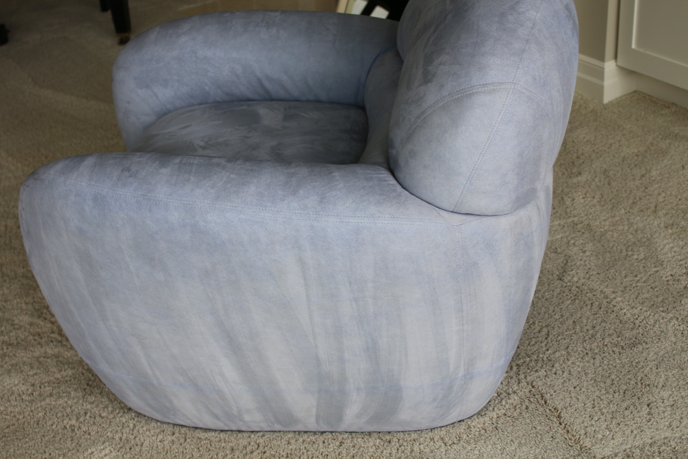 Italy 2000 Suede Armchair, Made in Italy