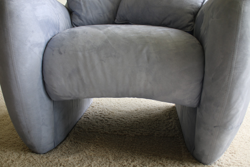 Italy 2000 Suede Armchair, Made in Italy