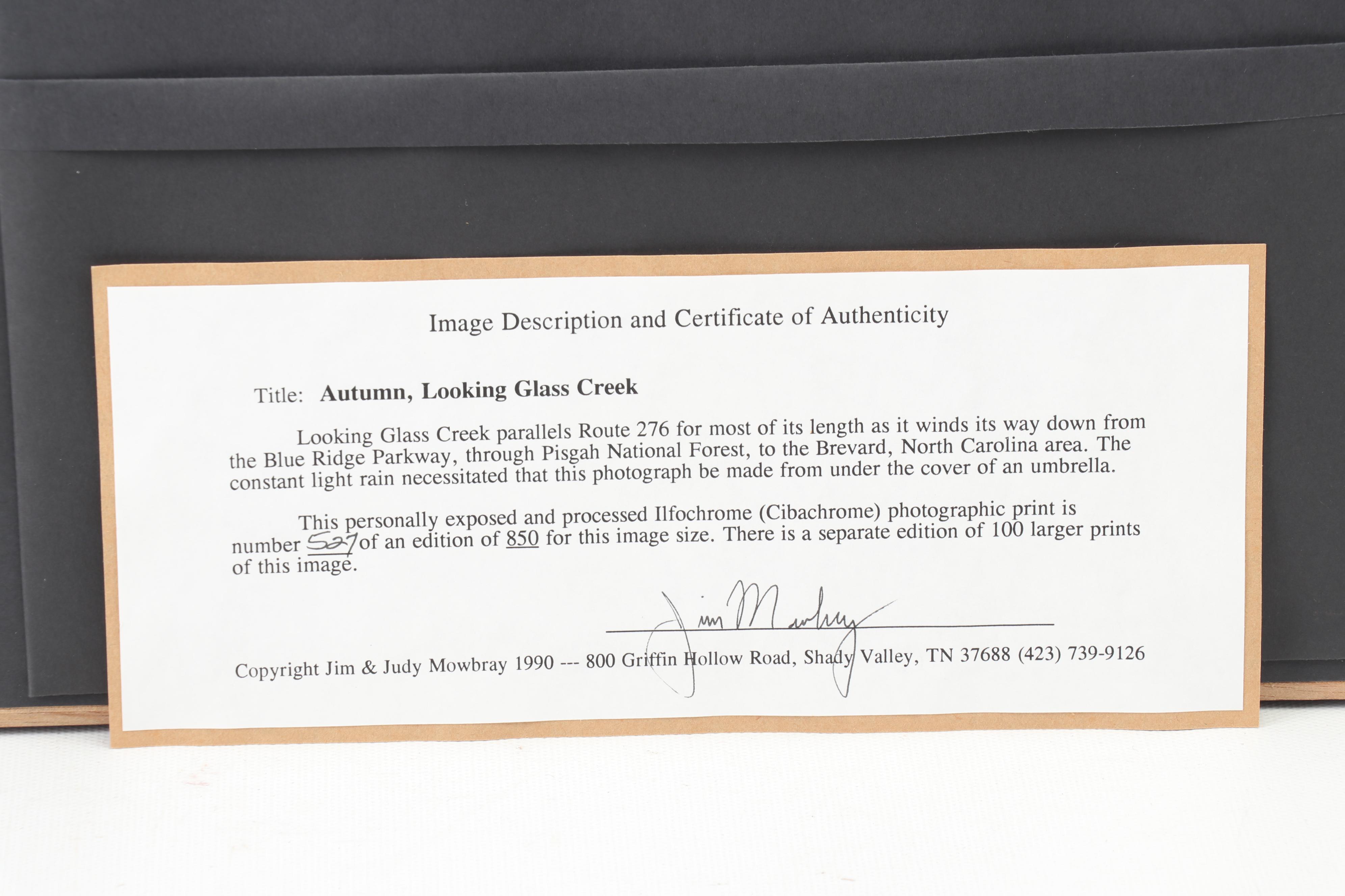 Jim Mowbray Limited Edition Ilfochrome Photographs