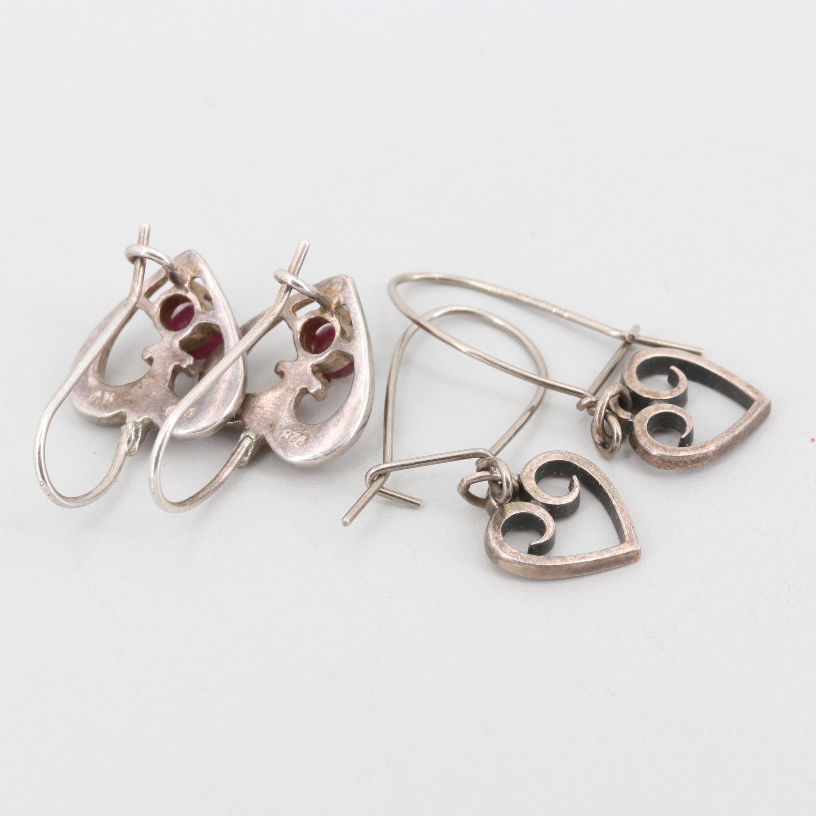 Sterling Dolphin Gem Charms and Earrings Featuring Hearts by James Avery