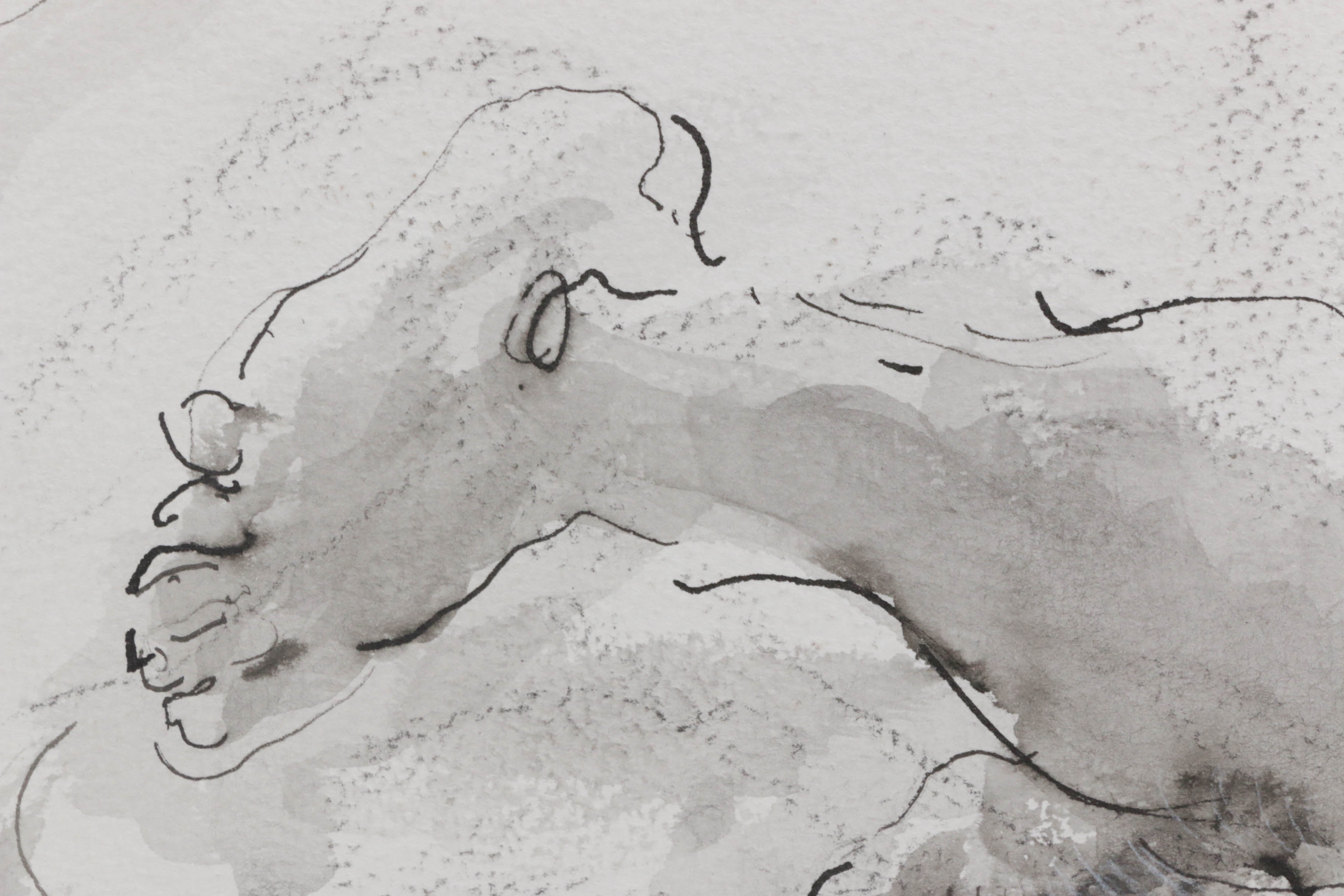 Lois Davis Mixed Media Painting of a Female Nude