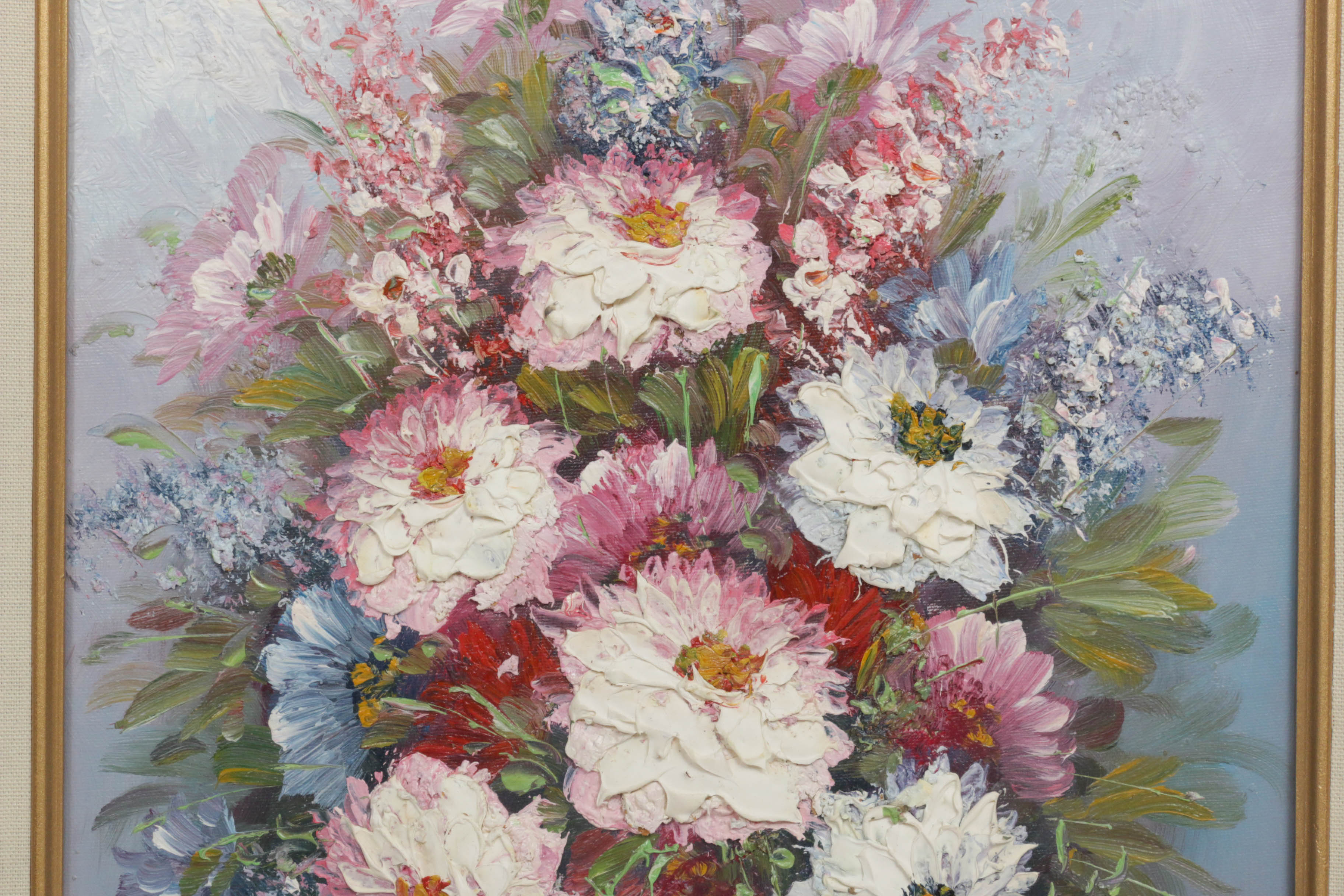 M. Chilton Floral Still Life Oil Painting