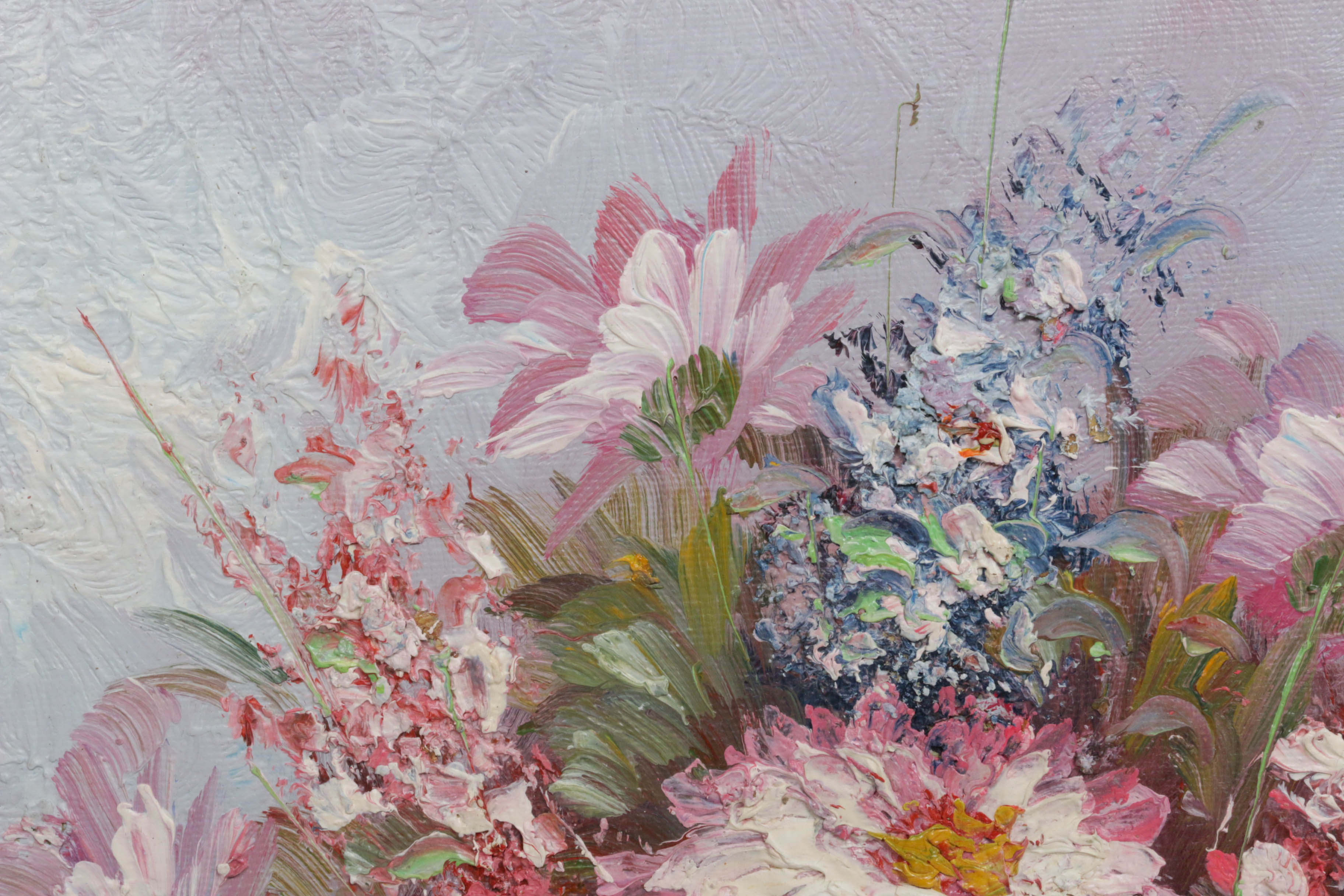 M. Chilton Floral Still Life Oil Painting