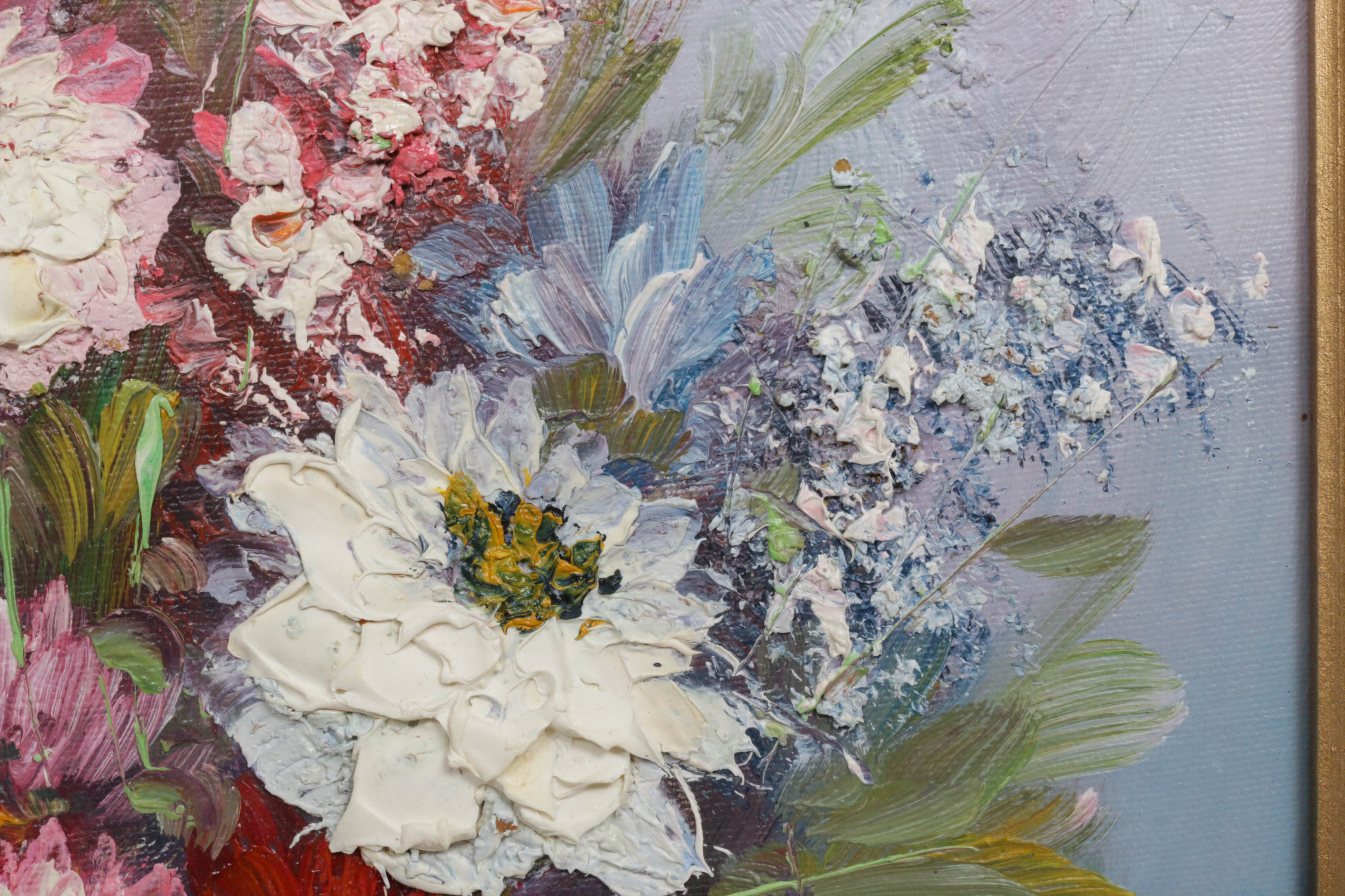 M. Chilton Floral Still Life Oil Painting