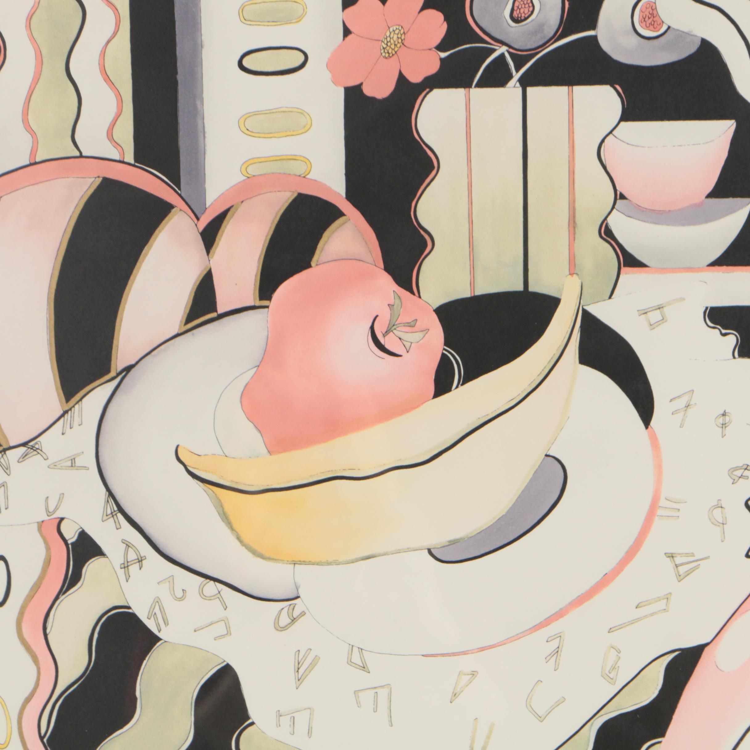 Laura Artusio Serigraphs "Cappucino" and "Espresso"