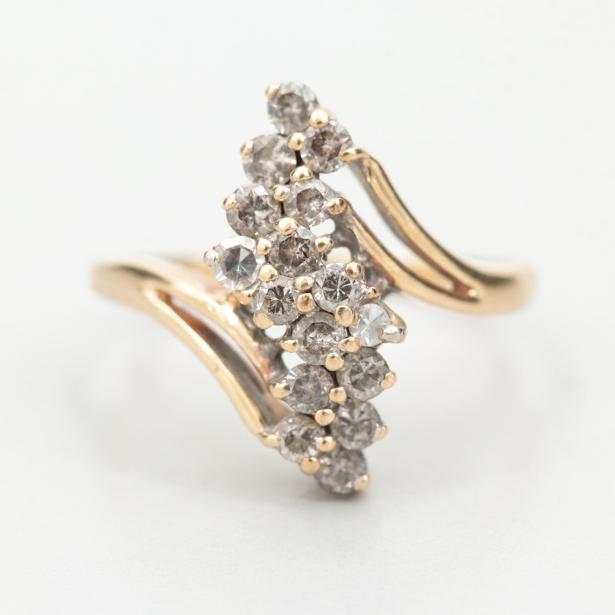 14K Yellow Gold Diamond Ring