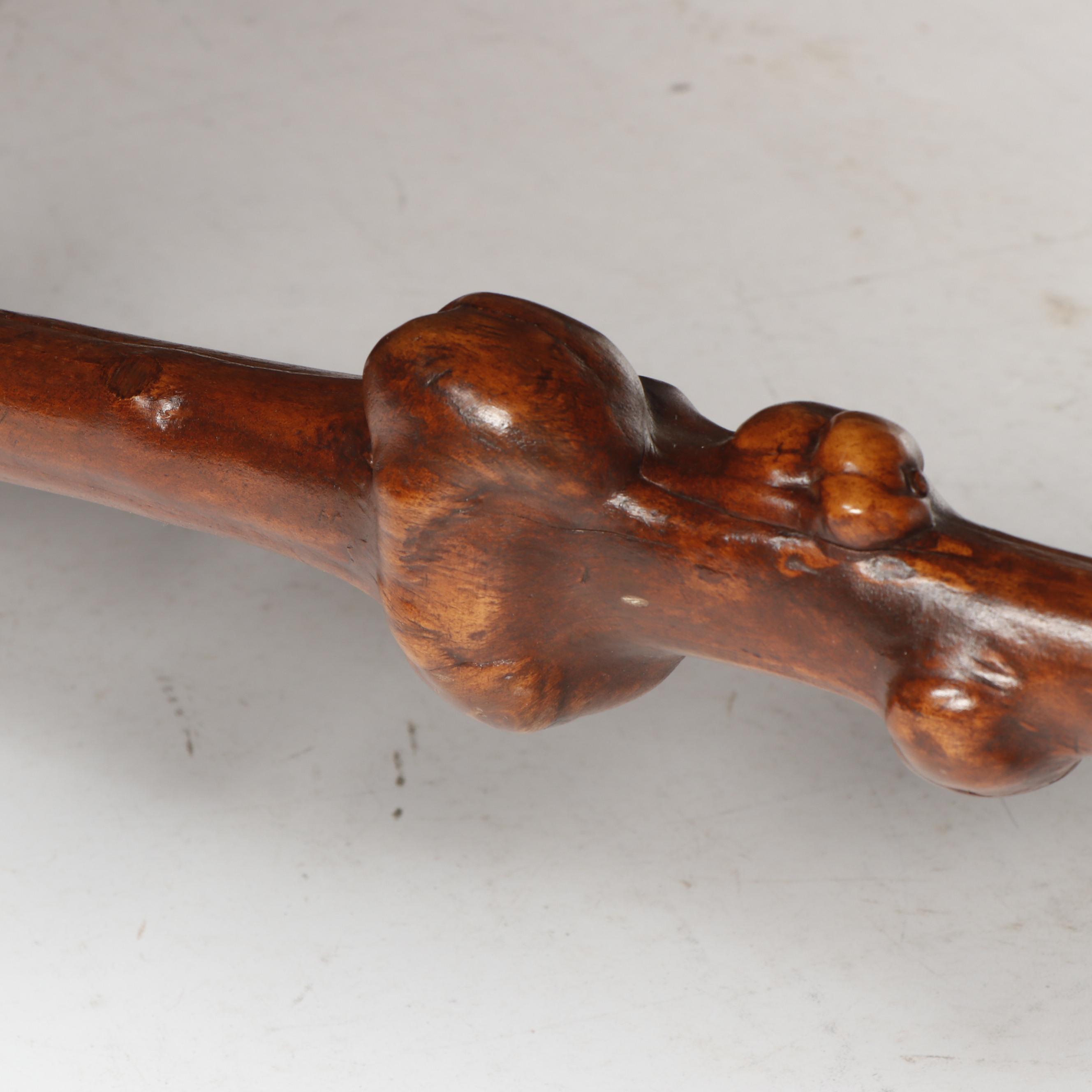 Russell-Zuhl Petrified Pine Coffee Table on Wood Burl Base, 1997