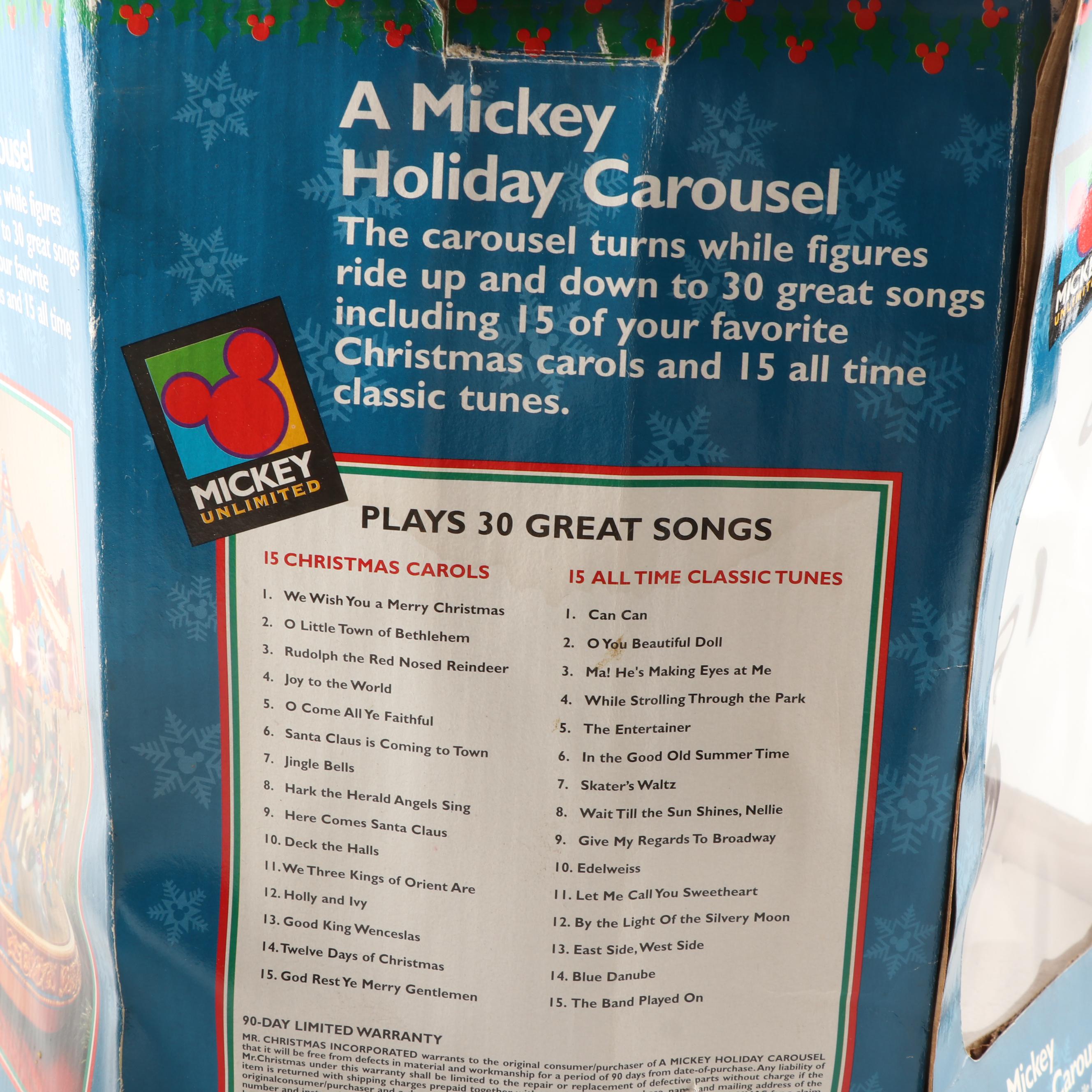 Mickey Holiday Carousel Music Box by Mr. Christmas