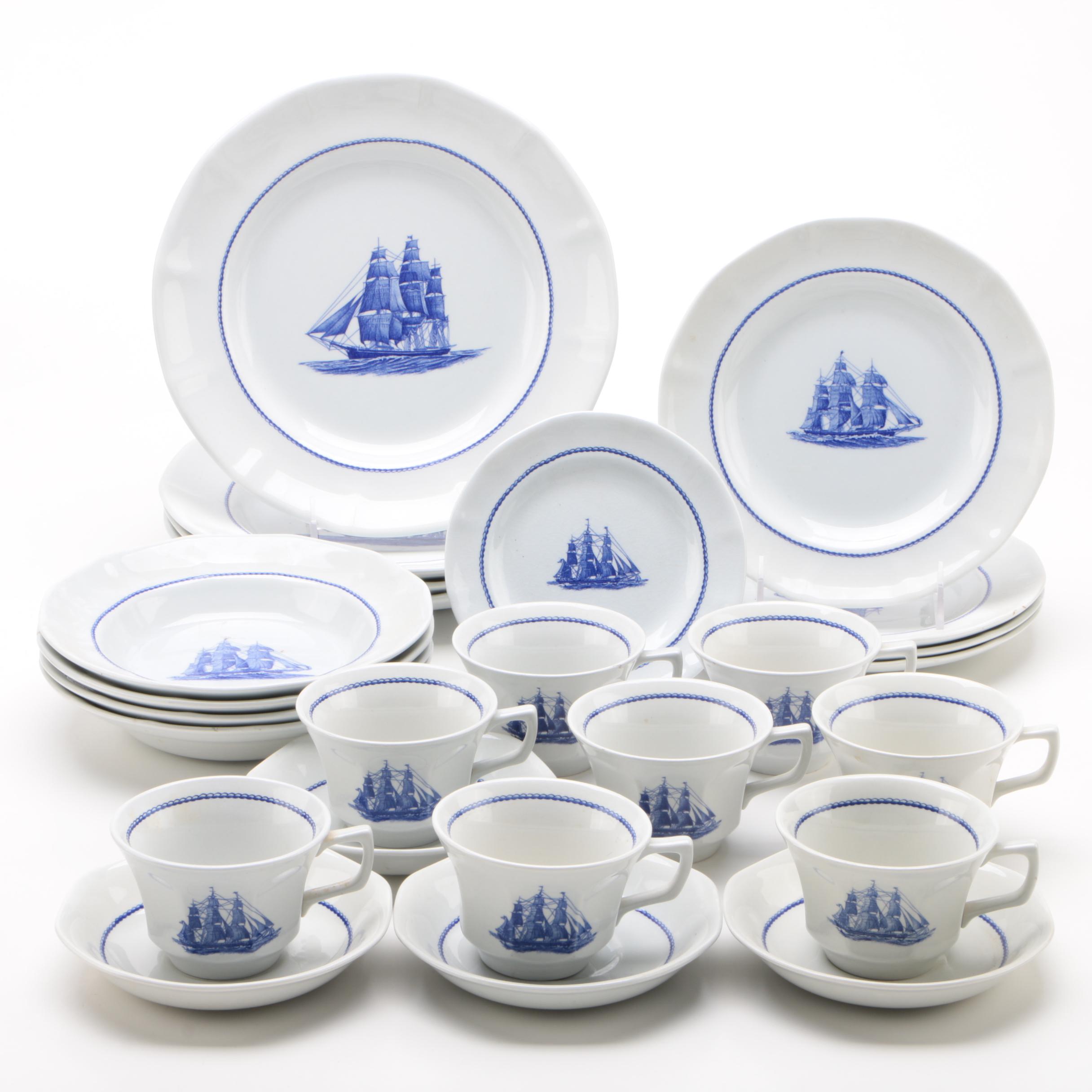 Wedgwood "American Clipper Blue" Porcelain Dinnerware, 1971 - 1991