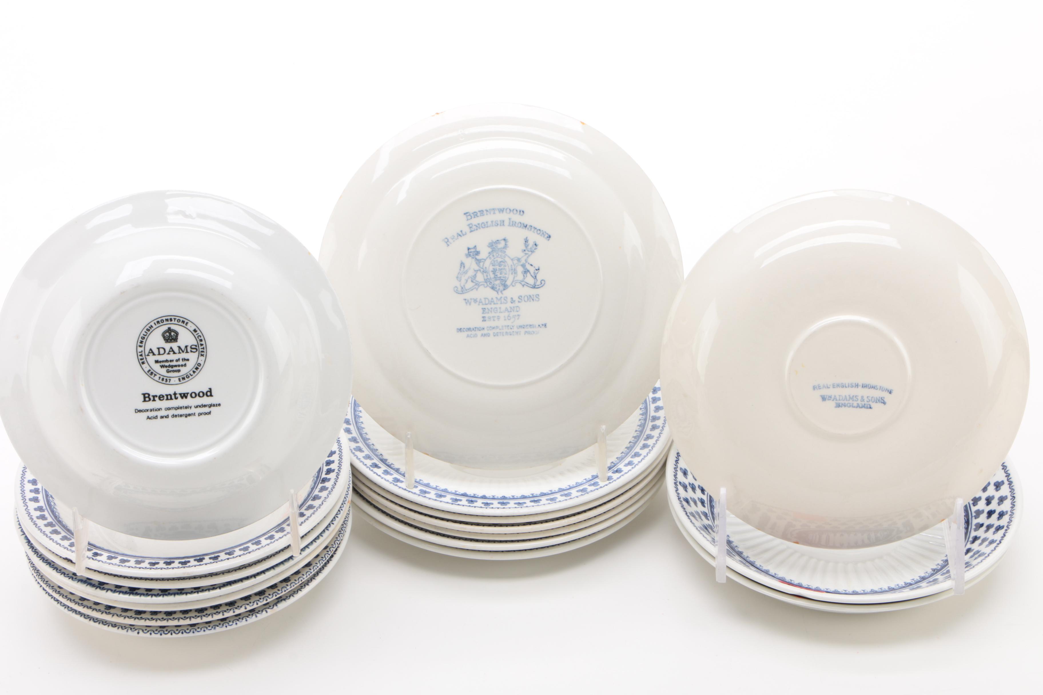 William Adams & Sons "Brentwood" Ironstone Dinnerware, 1969 - 1988