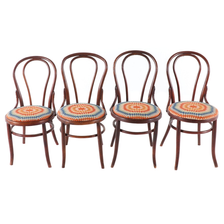 Four Bentwood Dining Chairs, Mid-20th Century