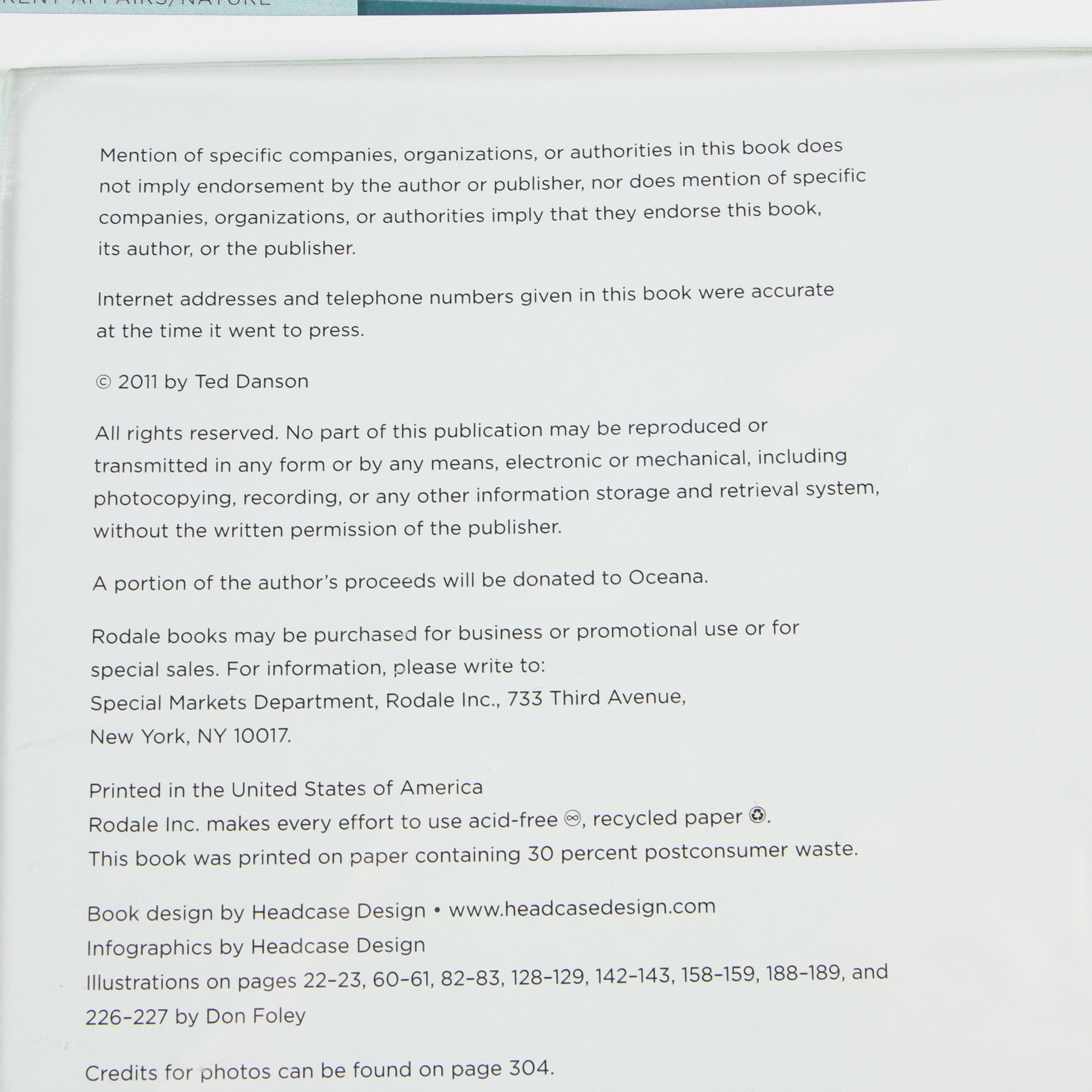 Signed First Printing "Oceana" by Ted Danson with Michael D'Orso, 2011