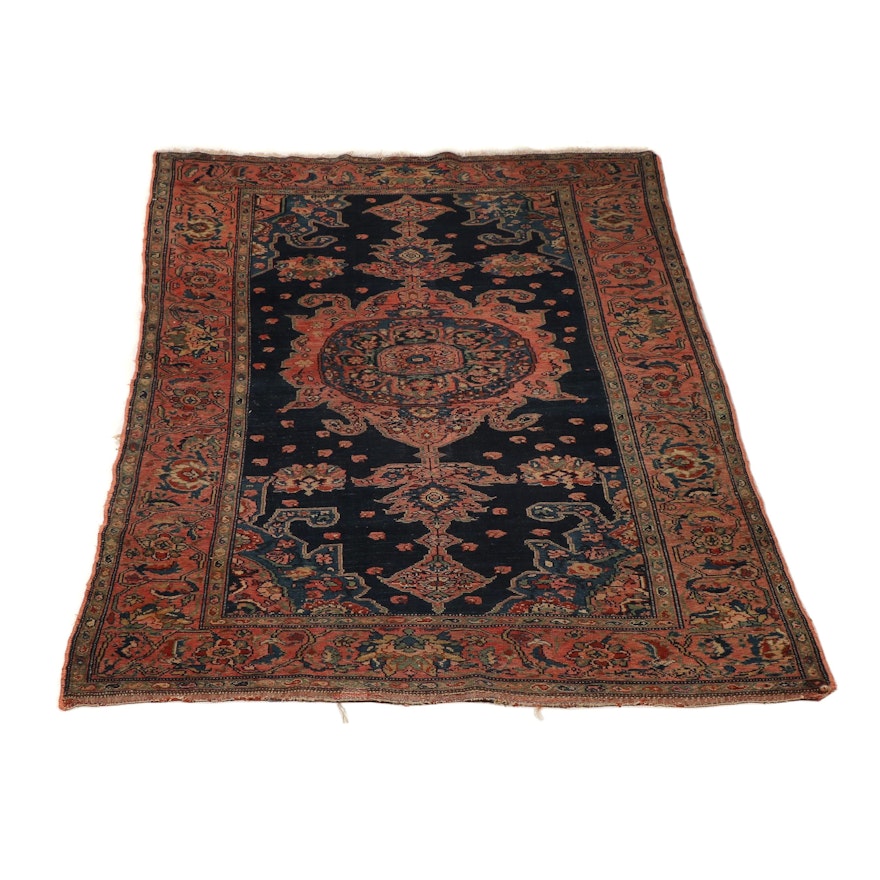 Hand-Knotted Persian Malayer Wool Rug
