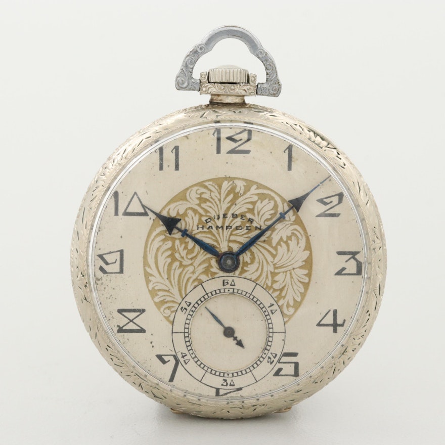 Antique Dueber-Hampden 14K Gold Filled Pocket Watch, 1915