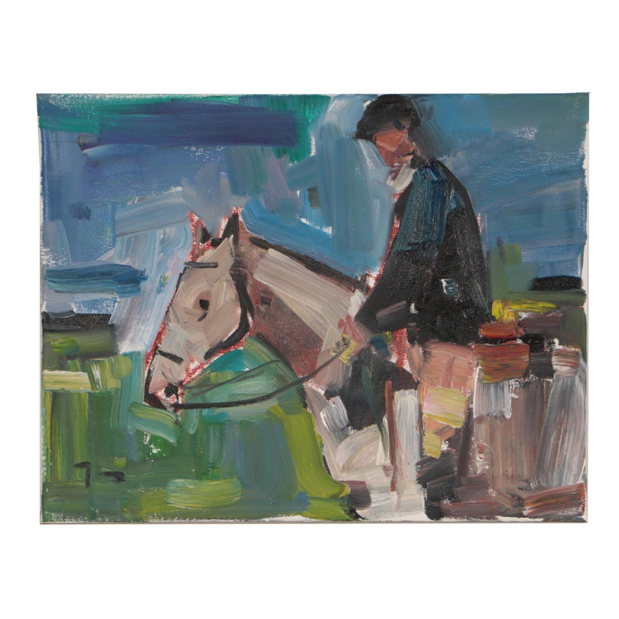 Jose Trujillo Oil Painting "The Rider"