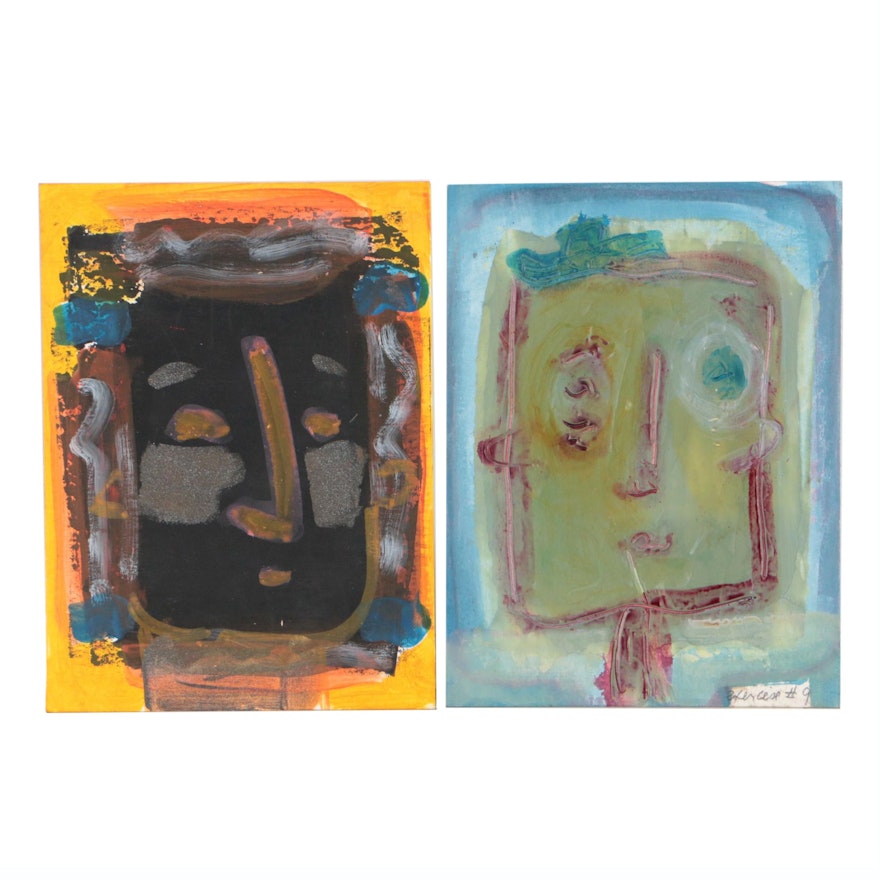 Merle Rosen Abstract Mixed Media Portraits