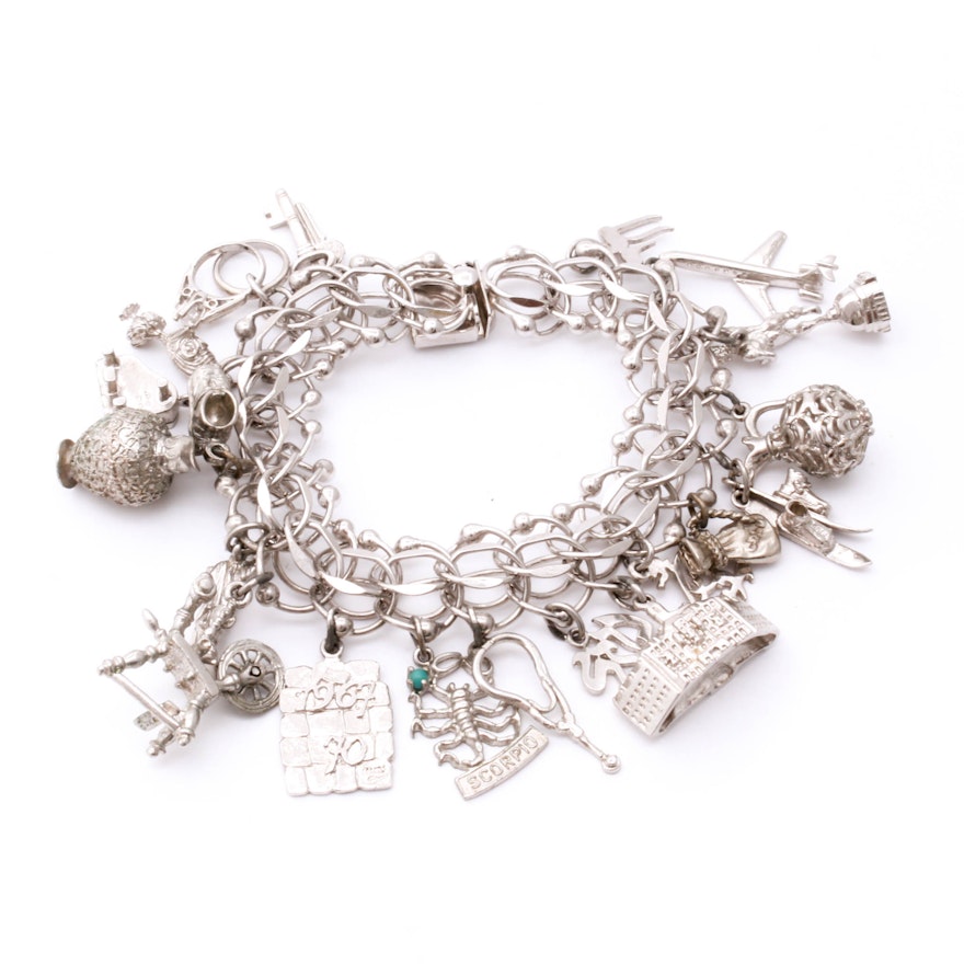 Sterling Silver Charm Bracelet