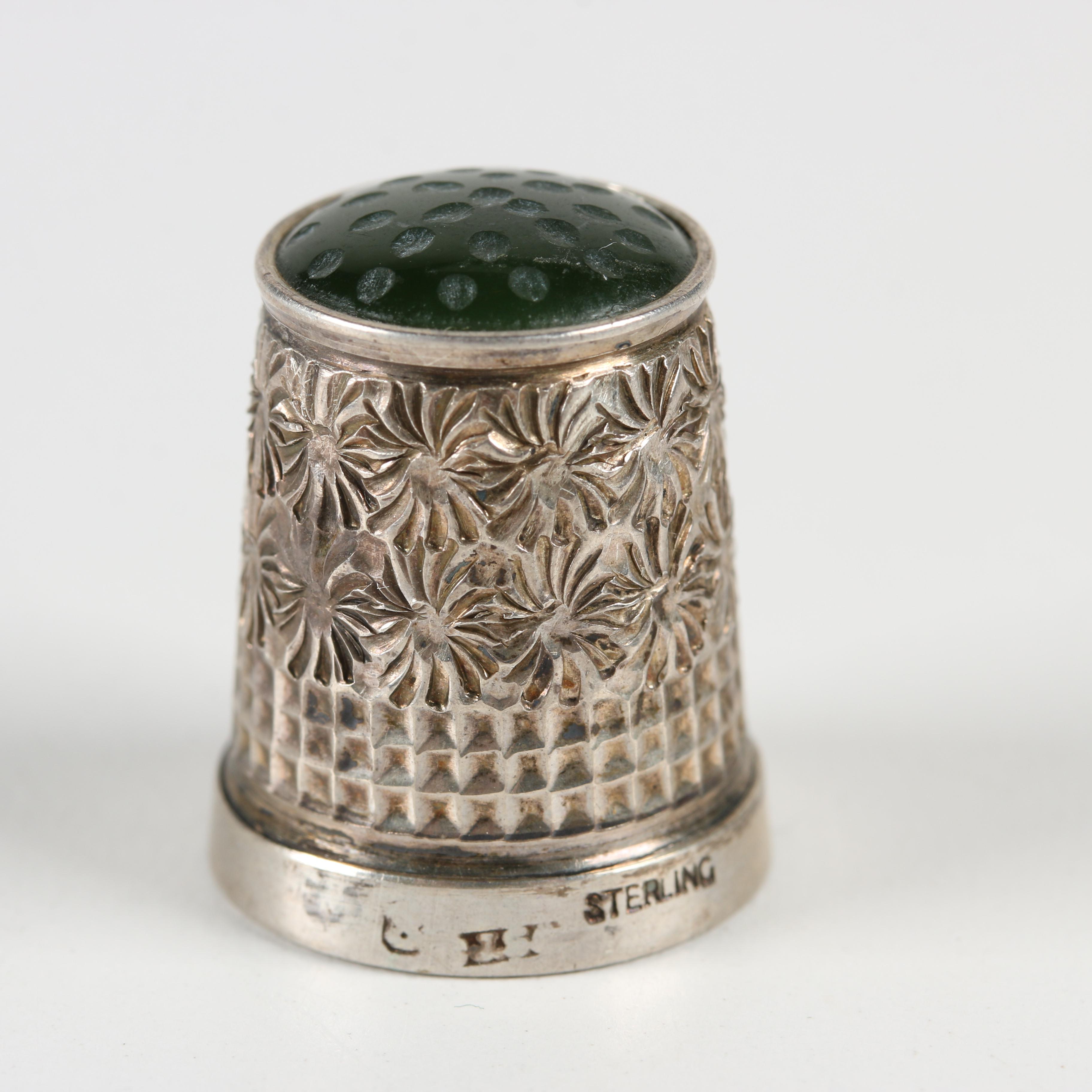 Sterling Silver Thimble Assortment, Early to Mid 20th Century
