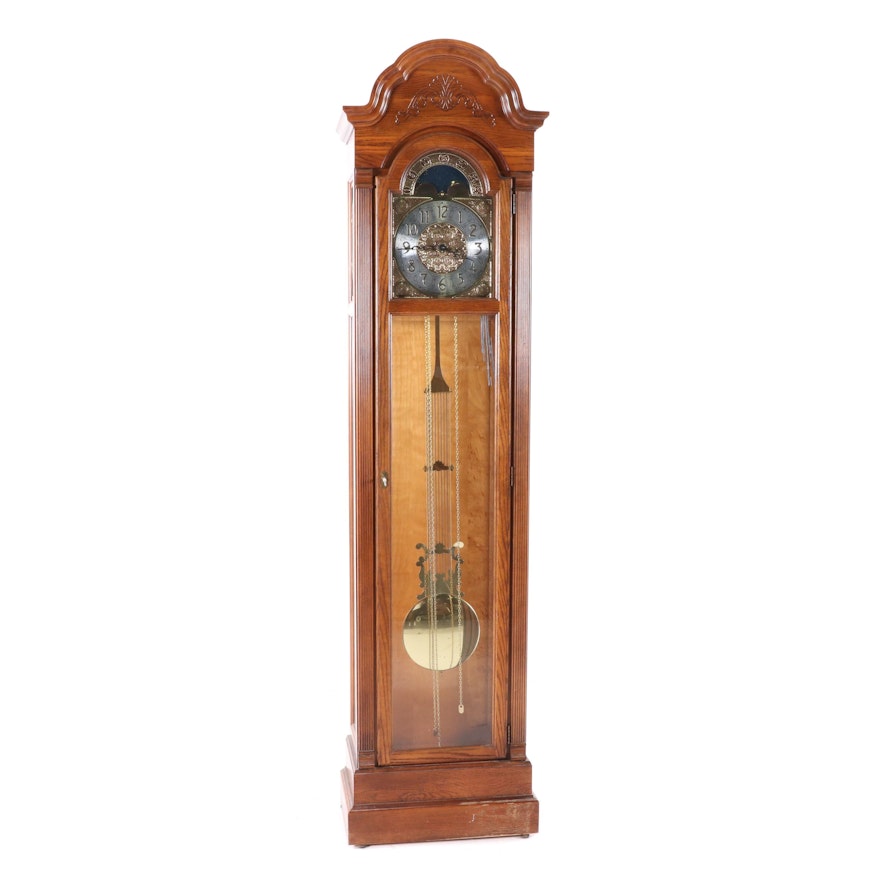 Howard Miller Grandfather Clock in Yorkshire Oak Finish
