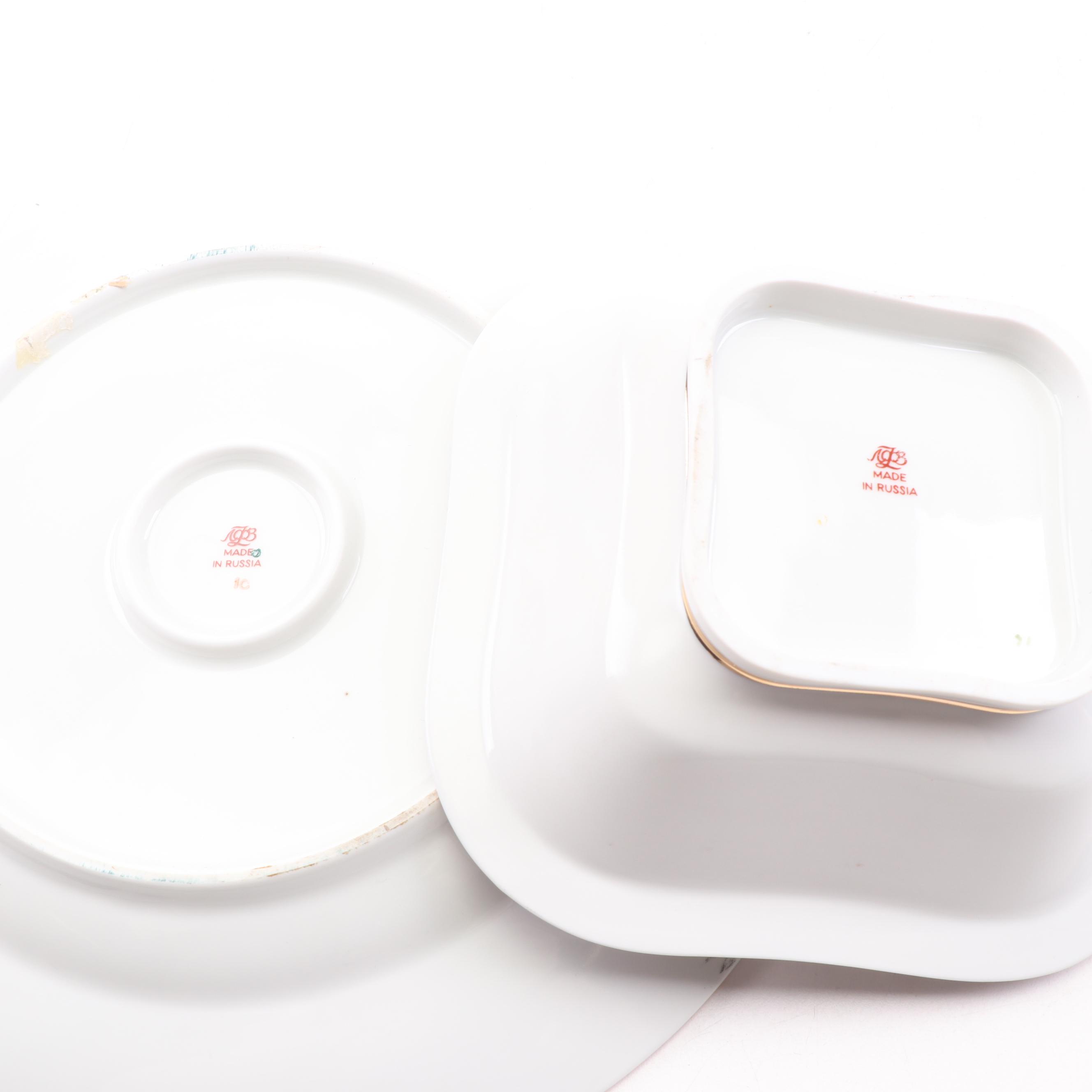 Russian Lomonosov Porcelain Dinnerware