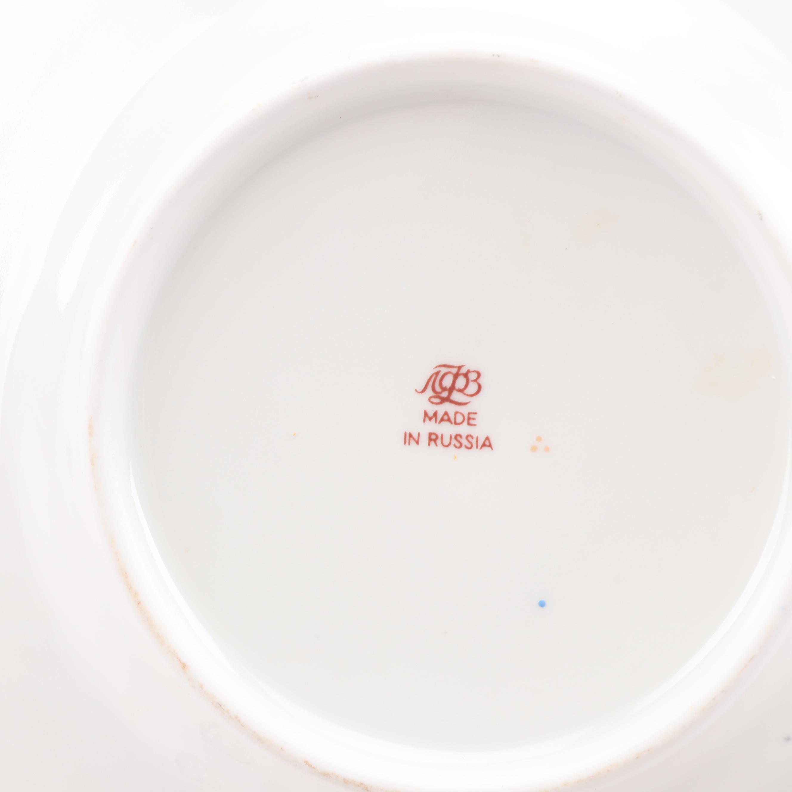 Russian Lomonosov Porcelain Dinnerware