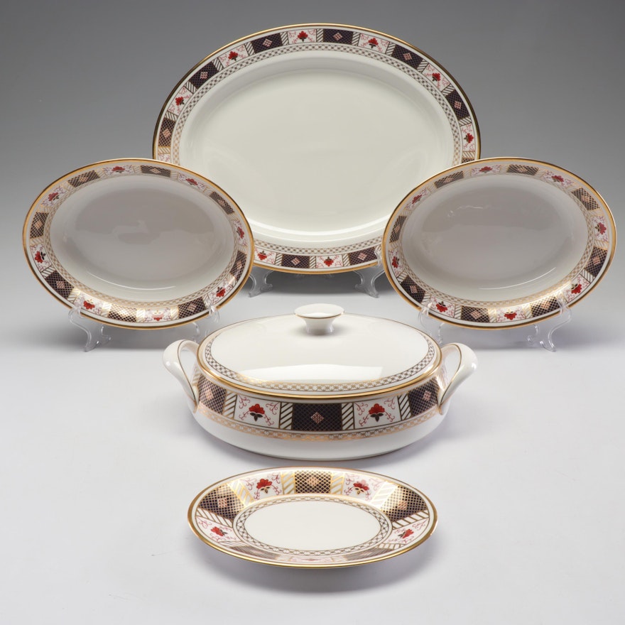 Royal Crown Derby "Derby Border" Bone China Serving Dishes