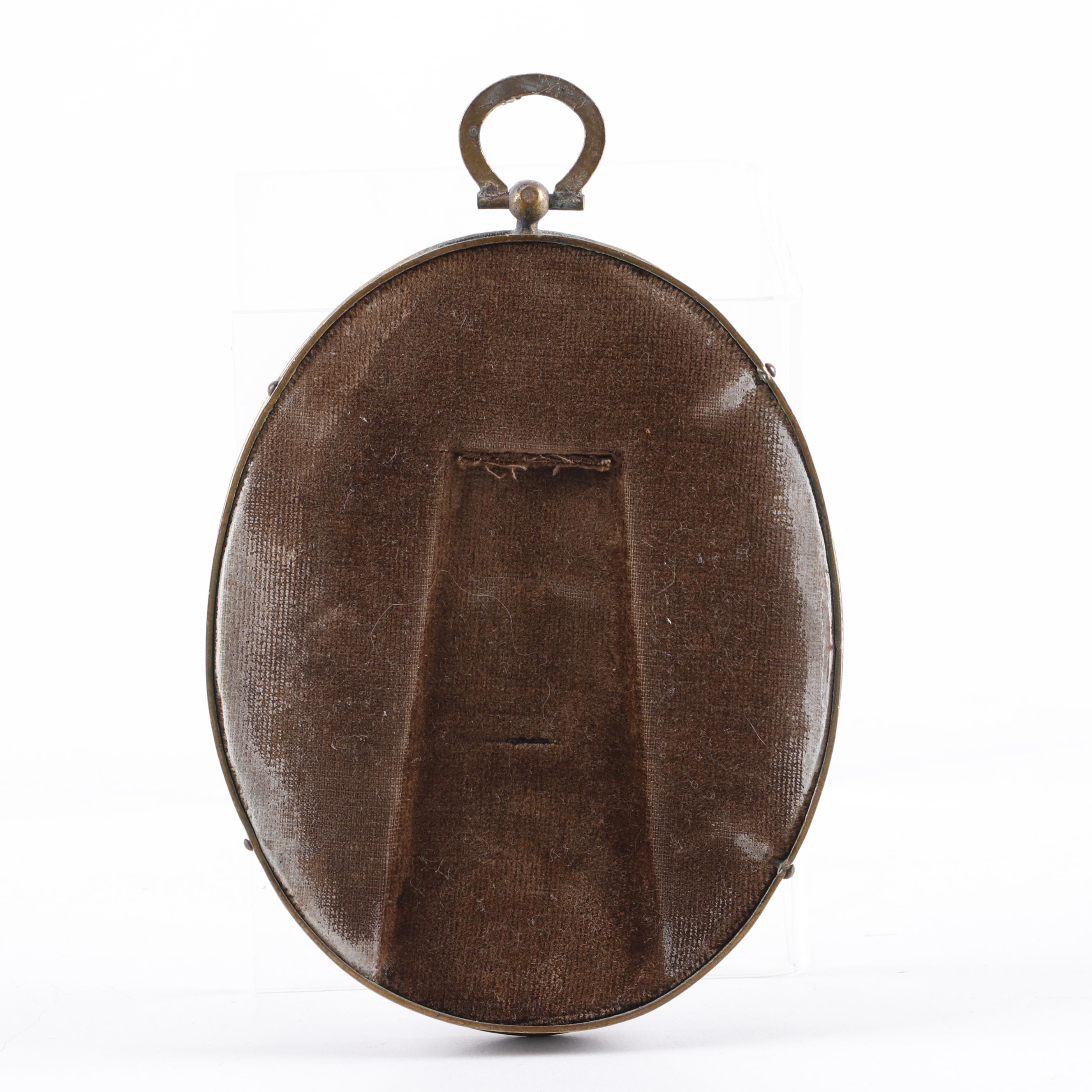 19th Century Profile Portrait Watercolor Painting