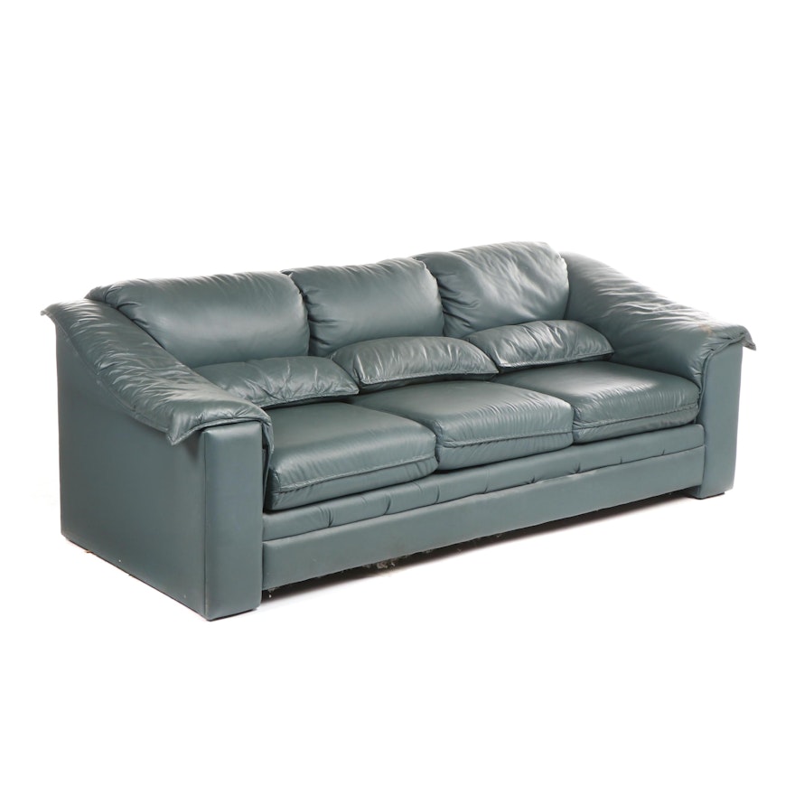 Schweiger Furniture Teal Upholstered Sofa