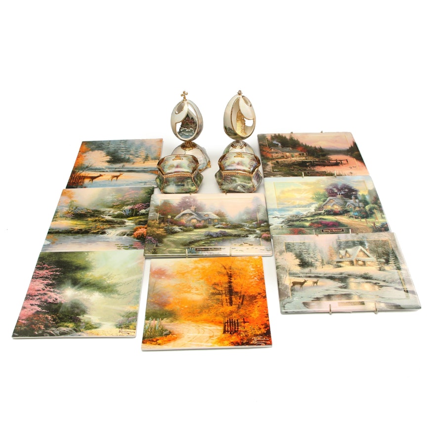 Thomas Kinkade Collector Plates and Musical Prayer Boxes