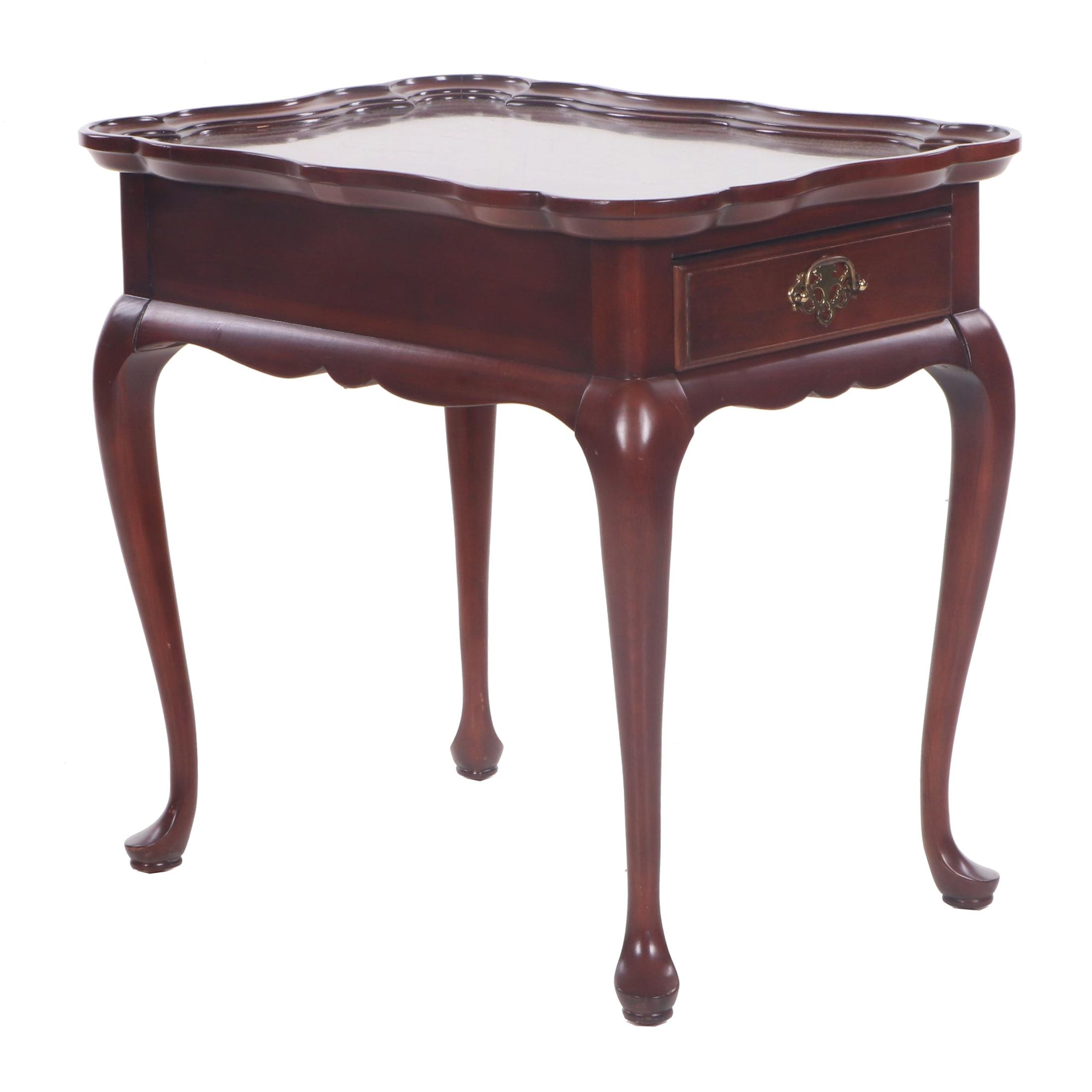 Superior Furniture Company Queen Anne Style Mahogany-Finish Night Stand, 2000s