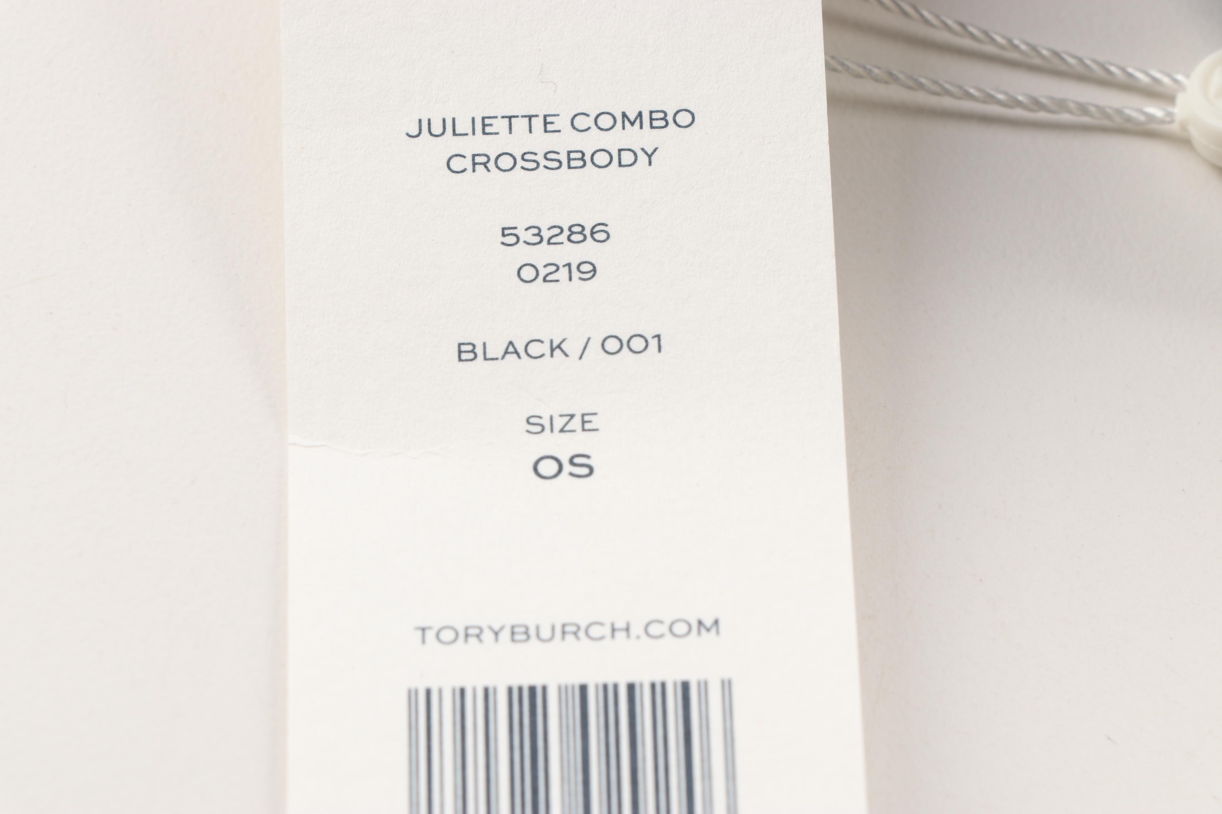 Tory Burch Juliette Combo Crossbody in Black Leather