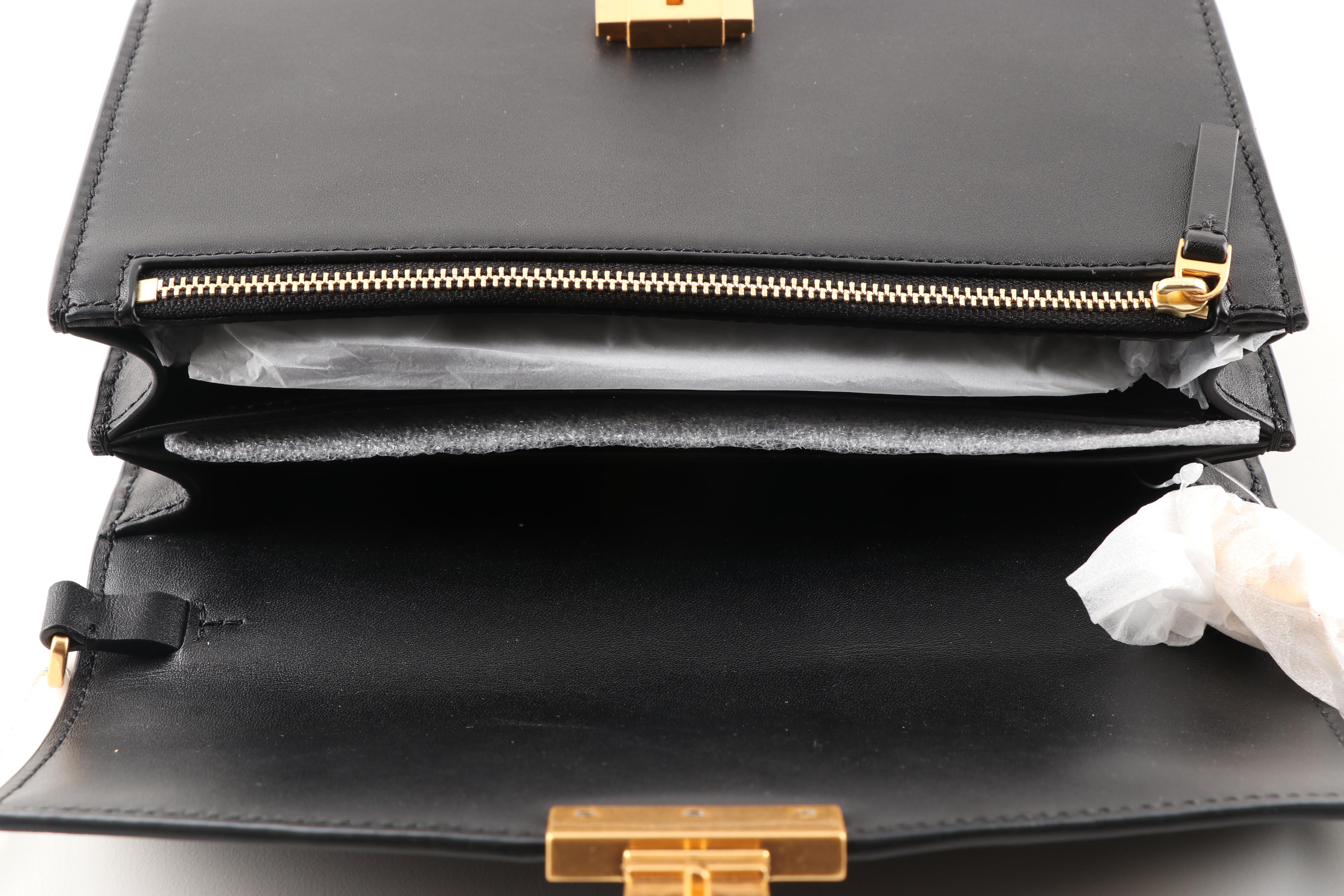 Tory Burch Juliette Combo Crossbody in Black Leather