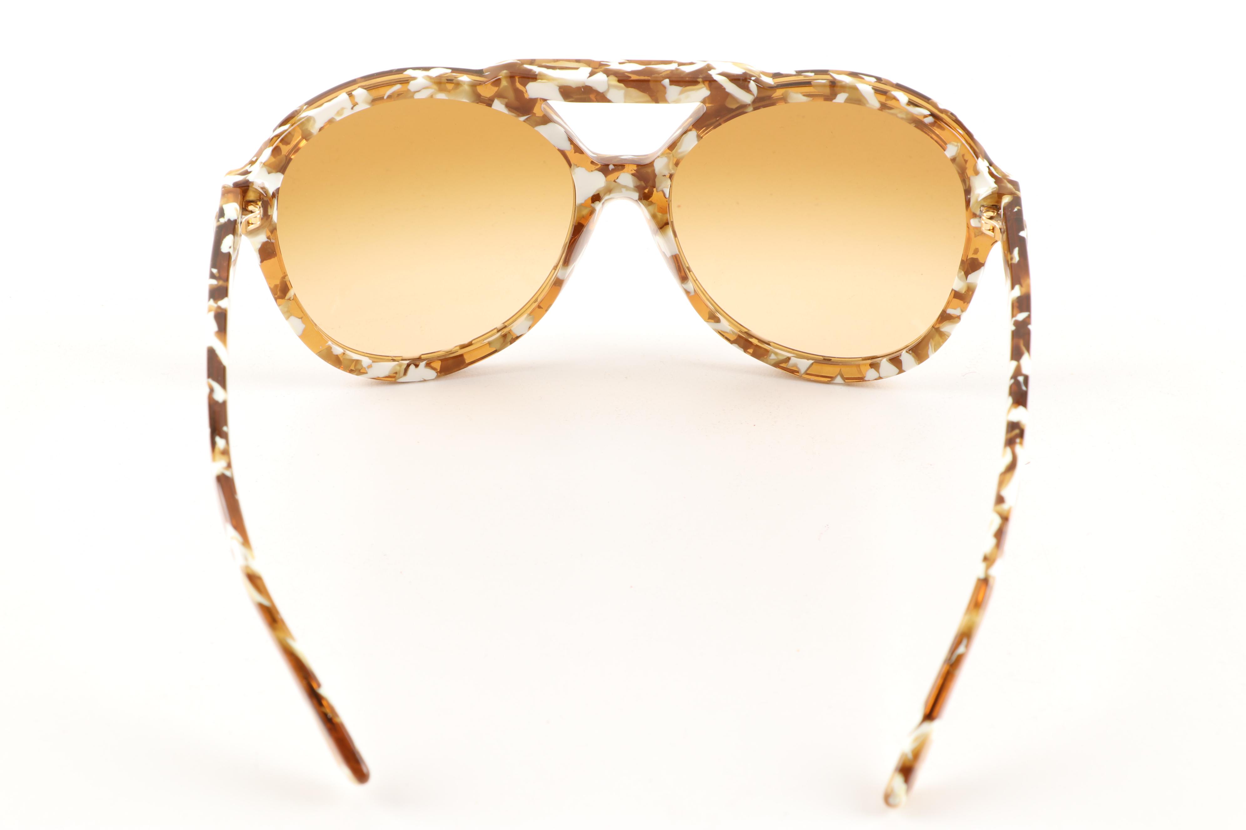 Tory Burch Reva Oversized Round Sunglasses with Pouch and Case