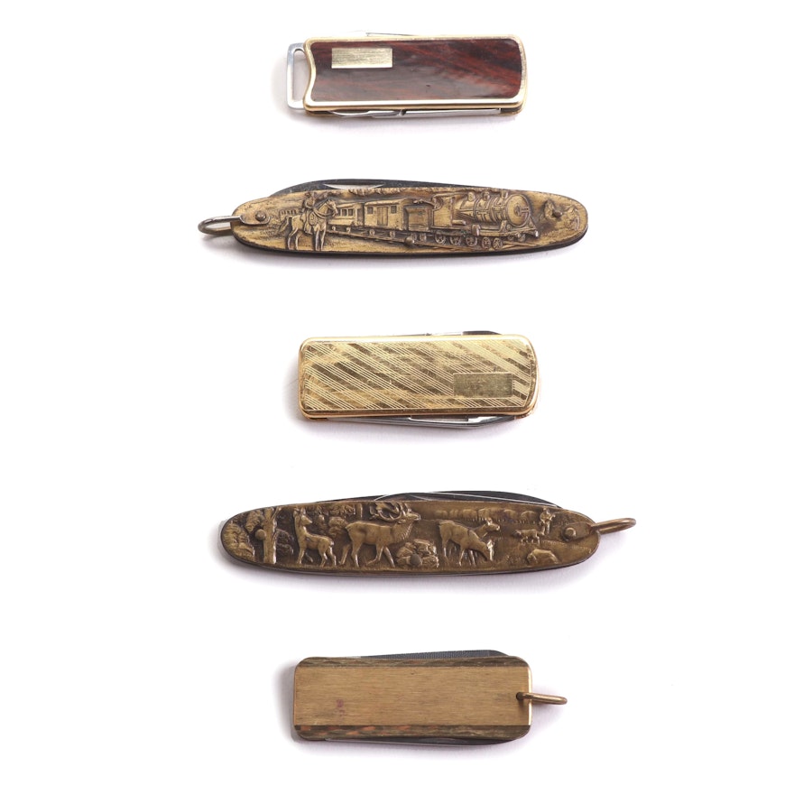 Vintage Pocket Knives Featuring Solingen and Katana