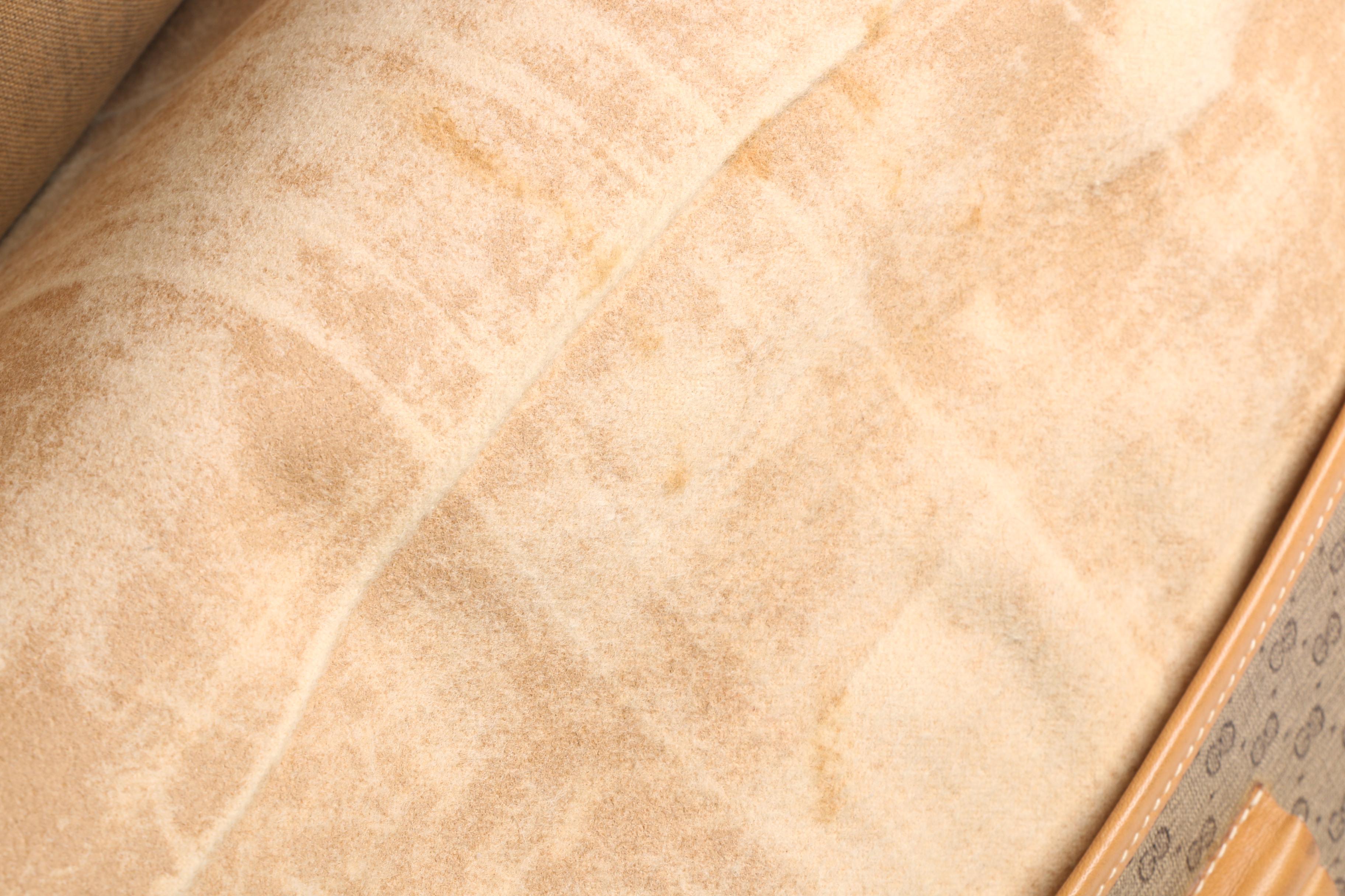 Gucci GG Supreme Micro Monogram Canvas Web Stripe Briefcase, 1970s Vintage