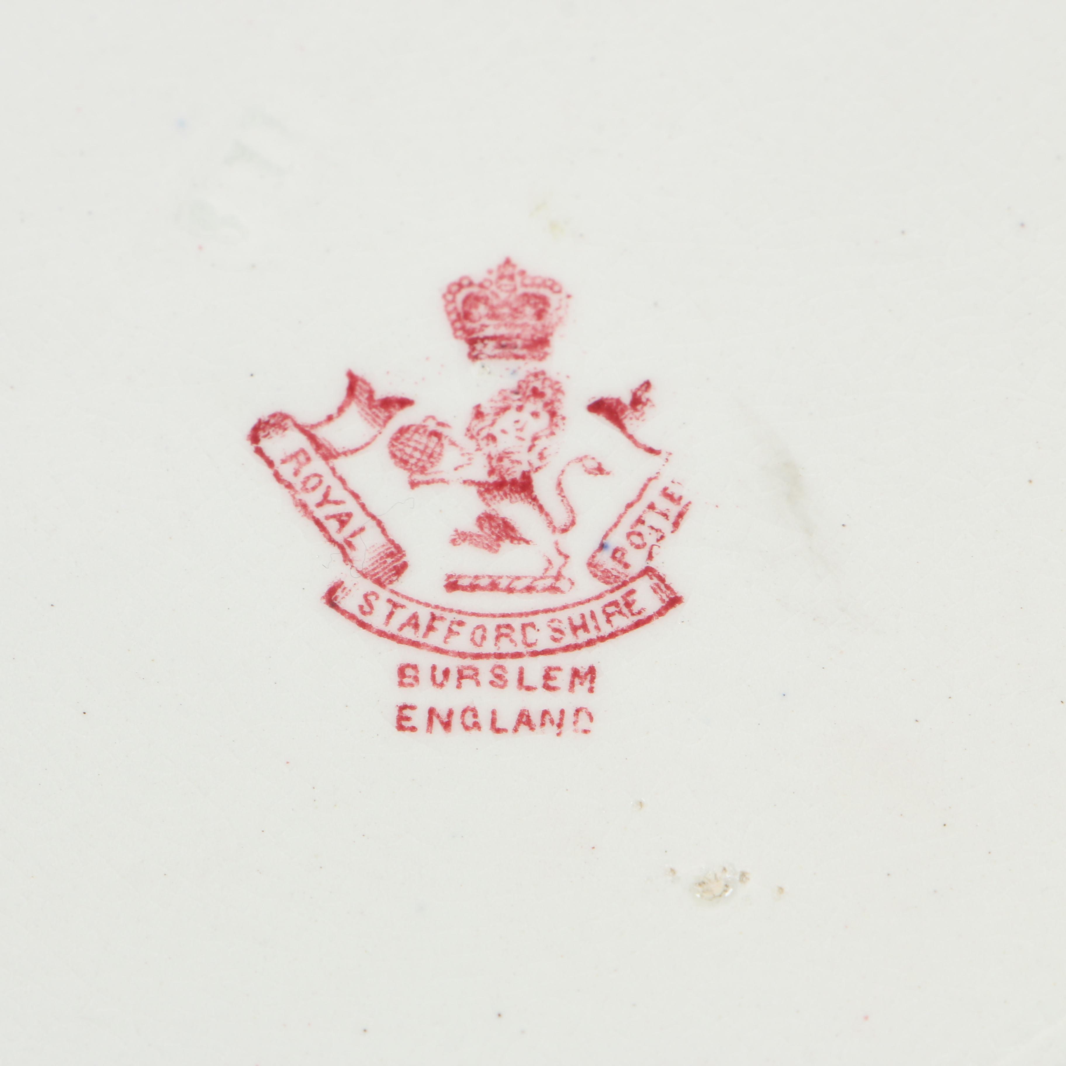 Royal Staffordshire Pottery "Tonquin" Transferware Oversized Cup and Saucer