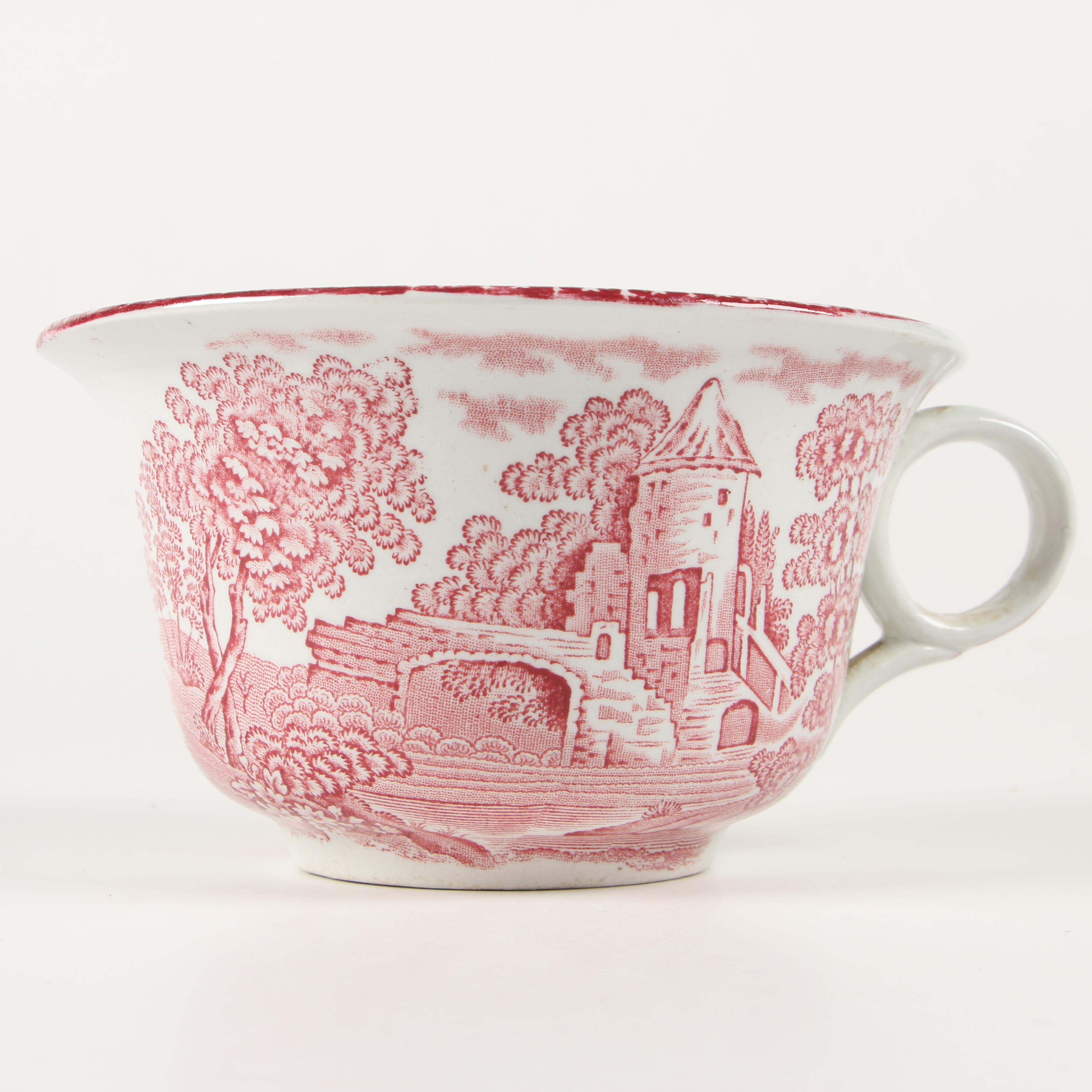 Royal Staffordshire Pottery "Tonquin" Transferware Oversized Cup and Saucer