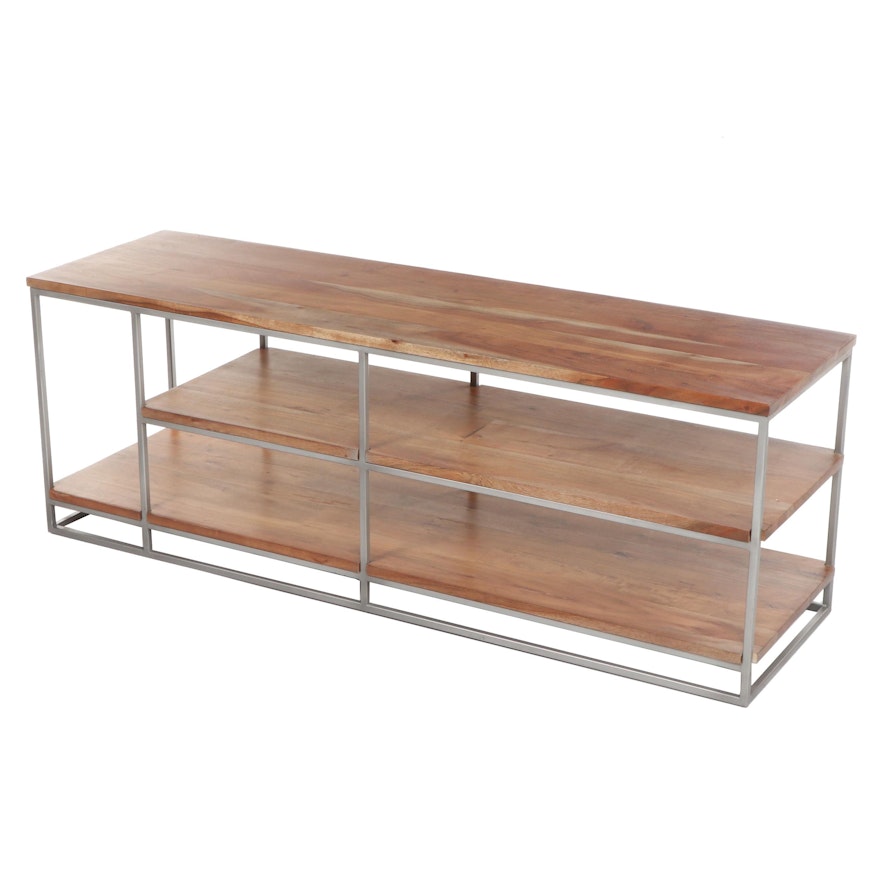 Contemporary Modern CB2 Wood and Metal "Framework" Credenza