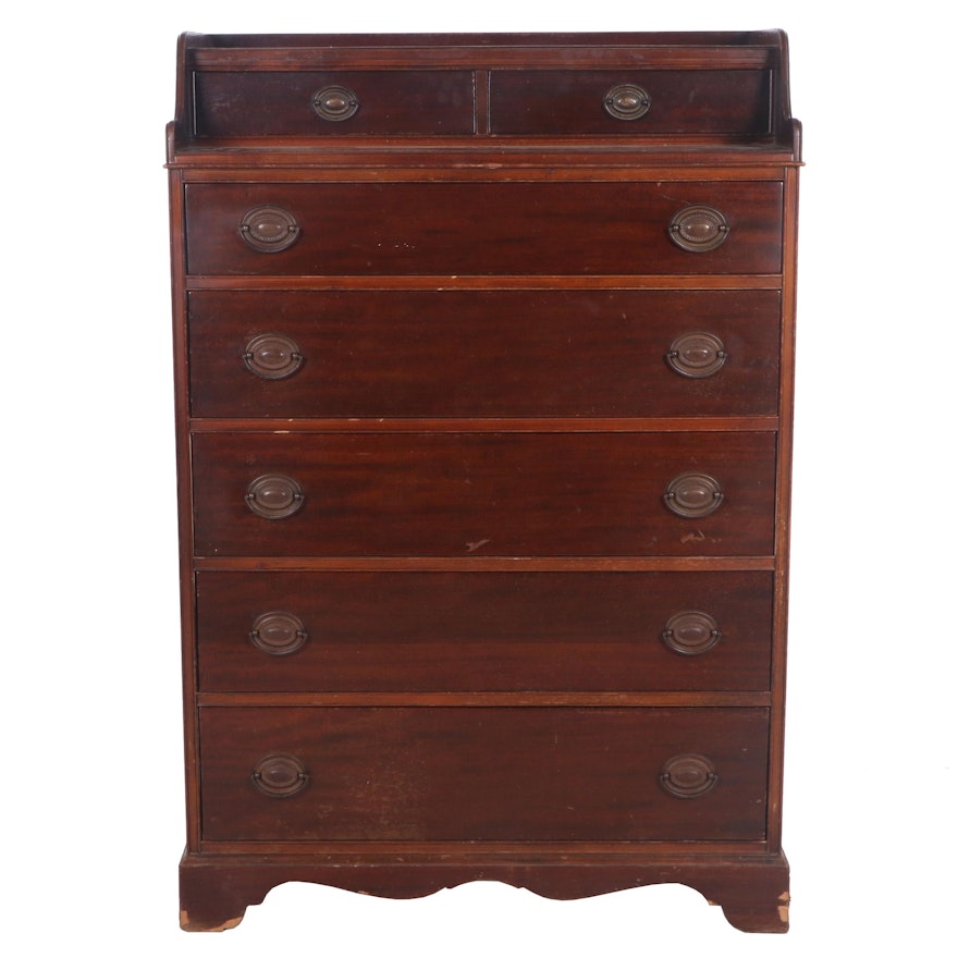 Federal Style Mahogany Chest of Drawers, Mid 20th Century